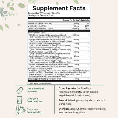 Micro Ingredients Liver Detox, 240 Veggie Capsules, 20-in-1 Advanced Support Complex