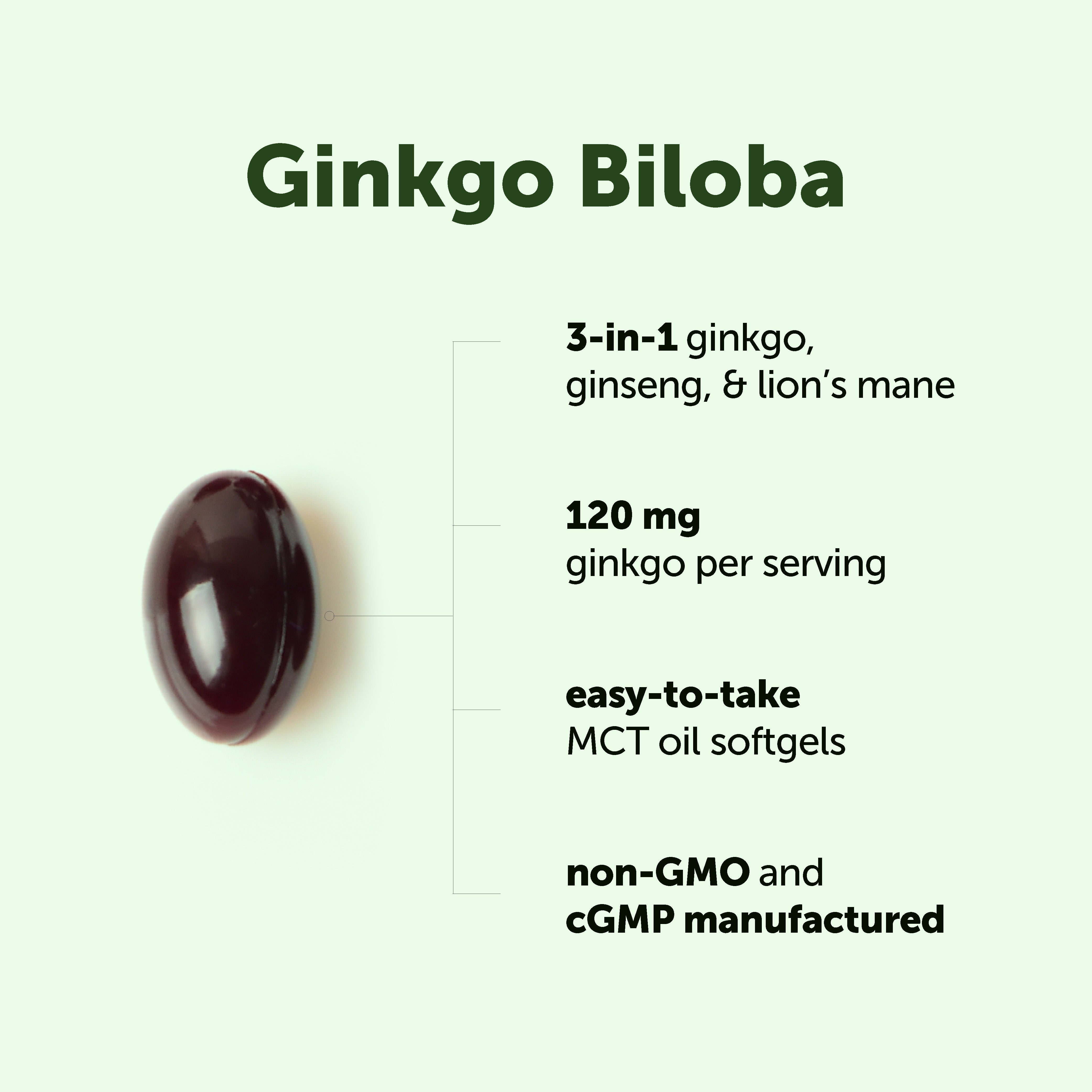 Micro Ingredients Ginkgo Biloba, 400 Softgels, 3-in-1 with Ginseng & Lions Mane