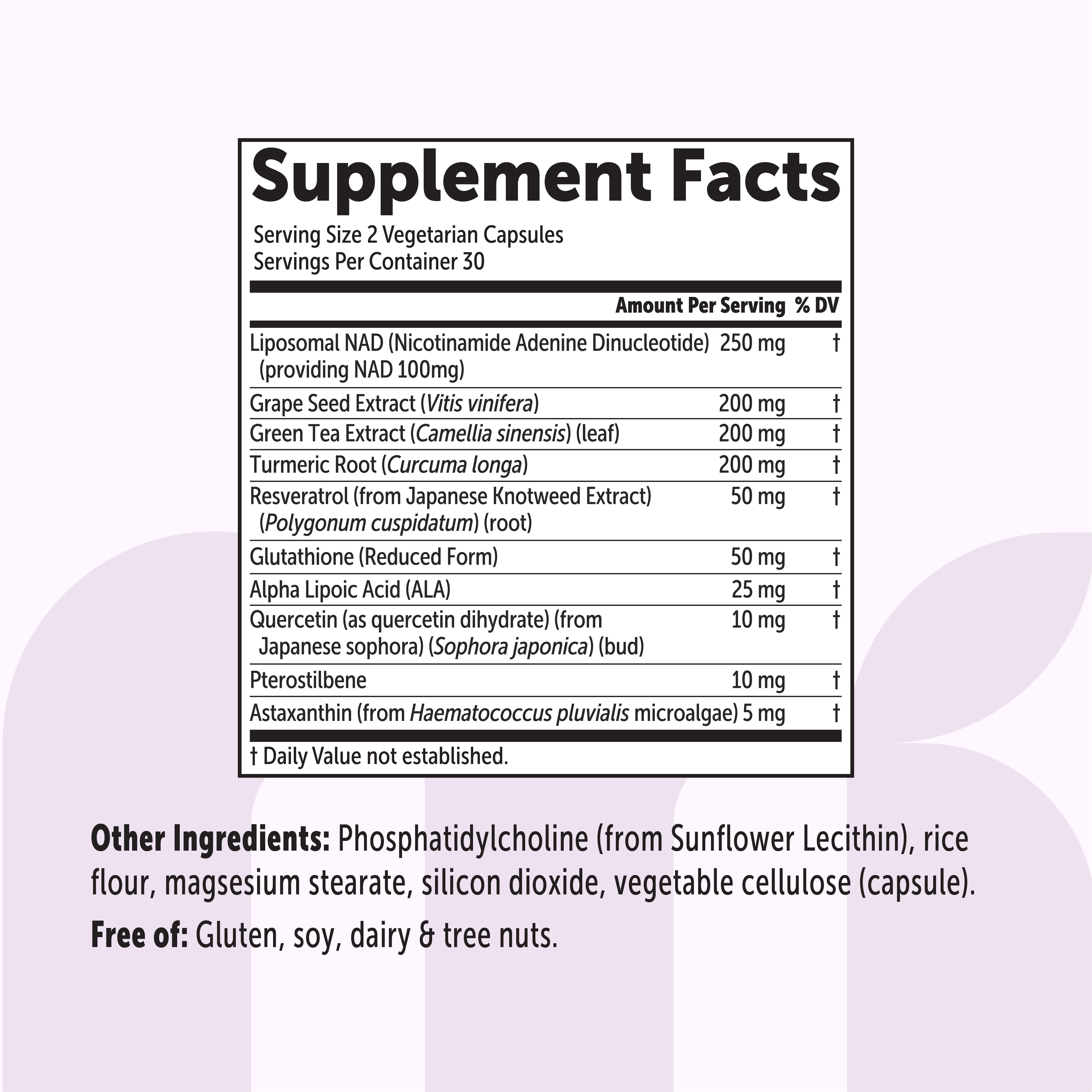 Micro Ingredients Liposomal NAD+ Ultimate 1,000mg, 60 Veggie Capsules