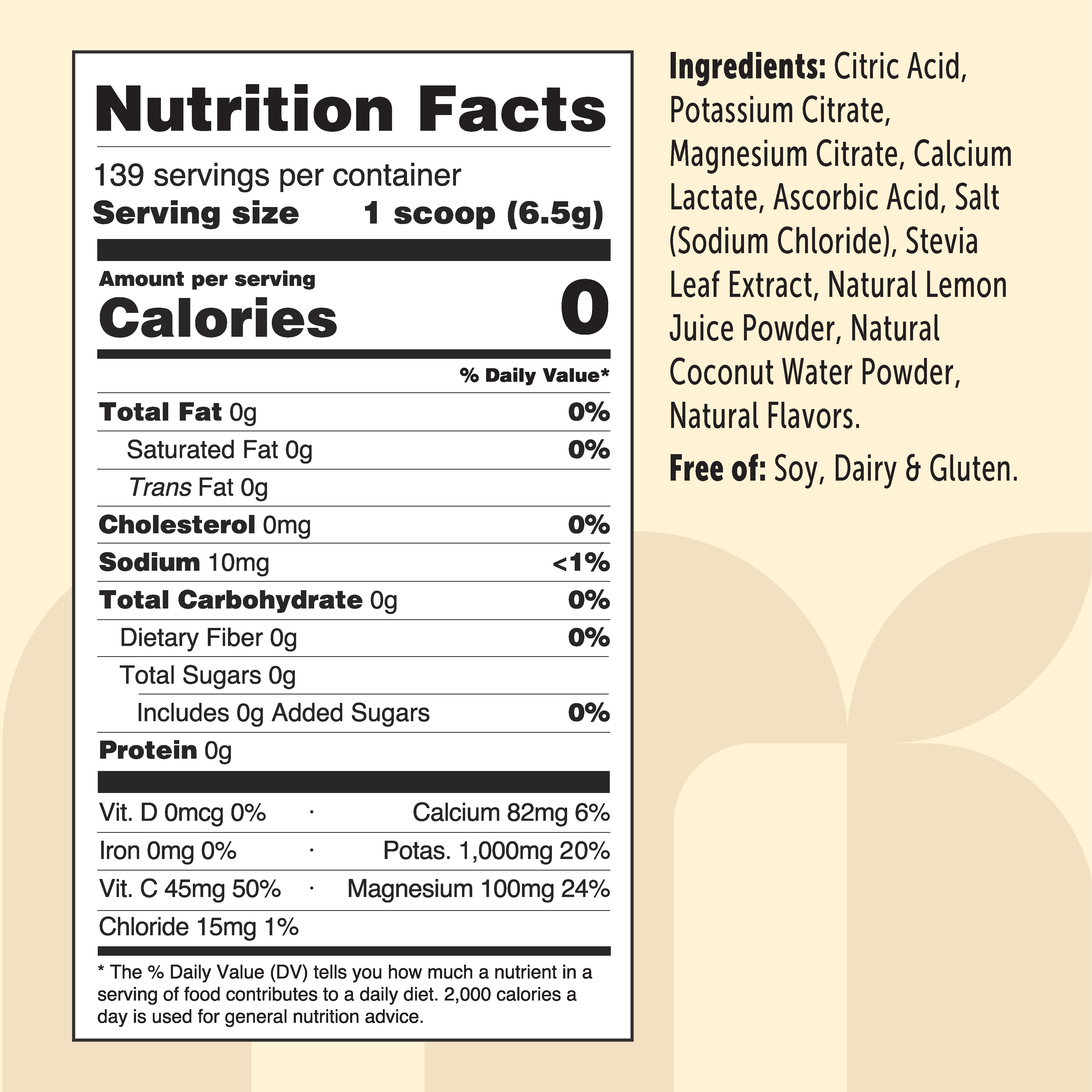 Micro Ingredients Electrolyte Hydration Drink Mix Powder, 2lb