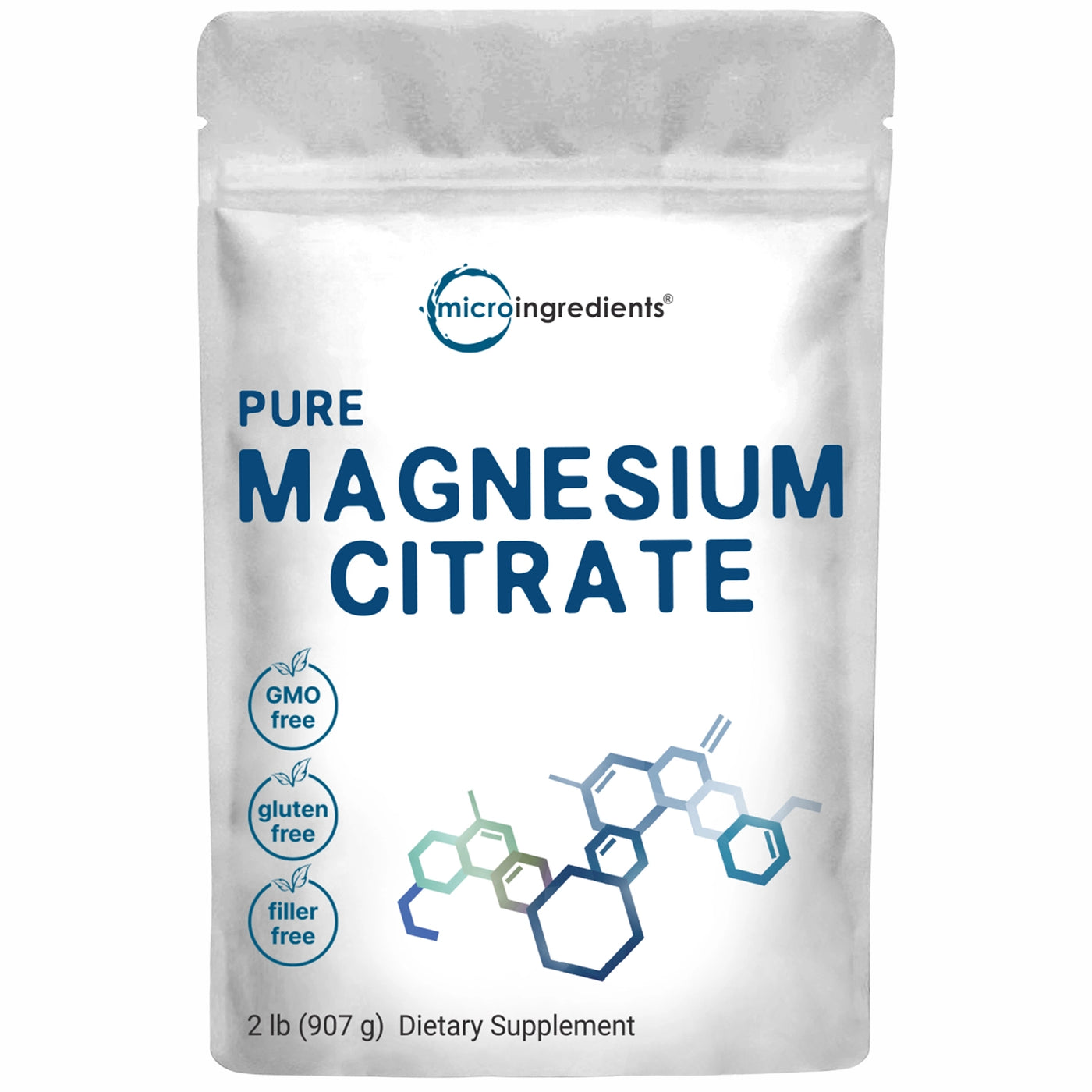 Magnesium Citrate Powder, 2 Pounds front