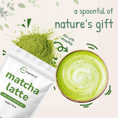 Micro Ingredients Matcha Latte Powder, 2lbs, Sugar Free Café Style Drink Mix