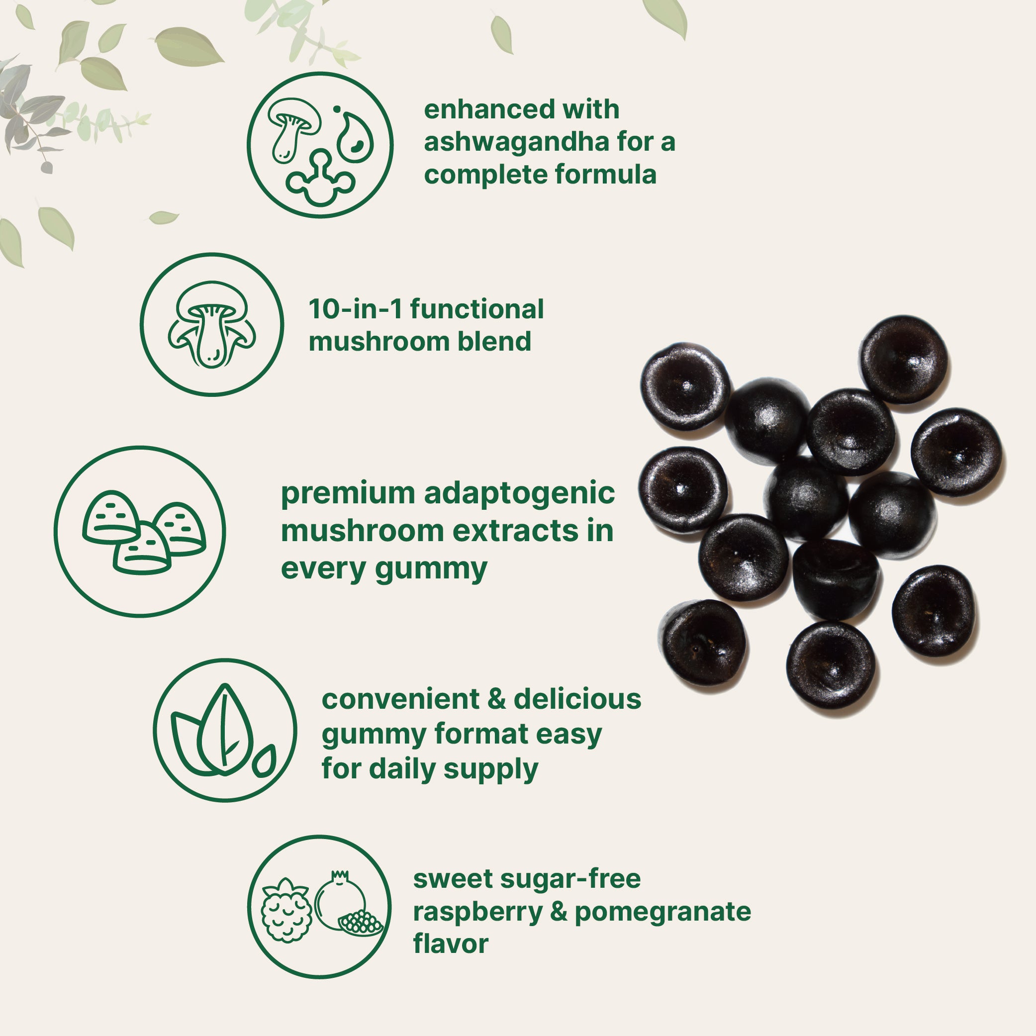 Micro Ingredients Mega Mushroom Gummies, 120 Count