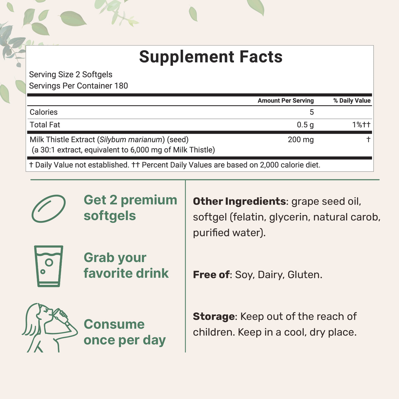 Micro Ingredients Milk Thistle 6,000mg Equivalent, 360 Softgels with Grape Seed Oil