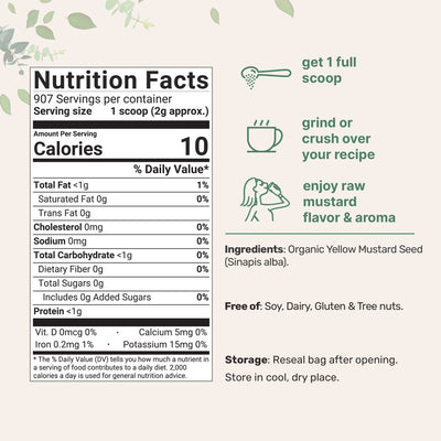Micro Ingredients Organic Whole Yellow Mustard Seed
