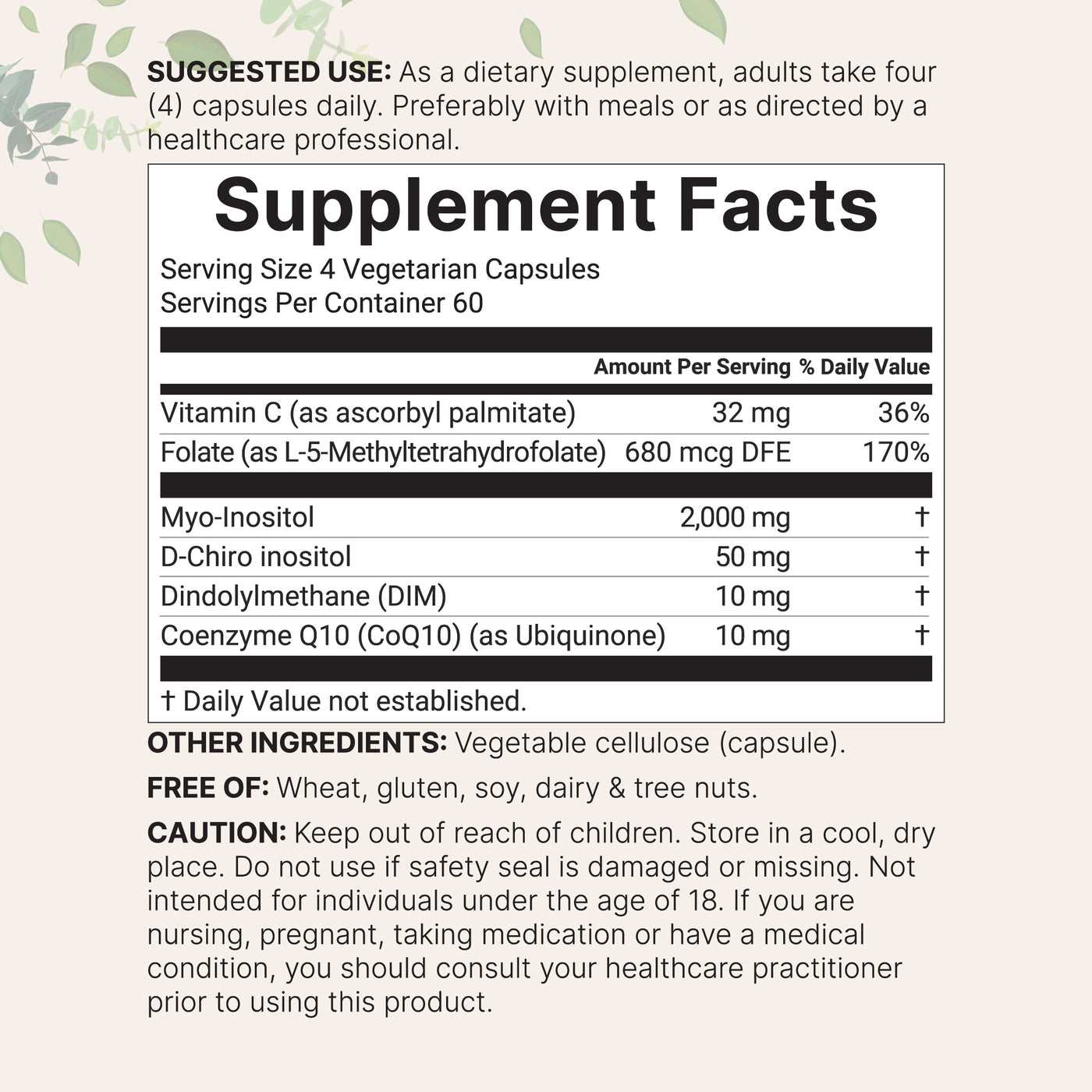 Micro Ingredients Myo-Inositol & D-Chiro Inositol 2,050mg, 240 Veggie Capsules