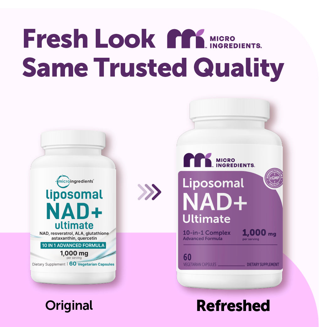 Micro Ingredients Liposomal NAD+ Ultimate 1,000mg, 60 Veggie Capsules