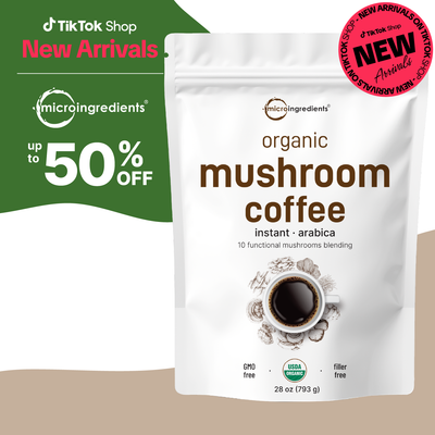 Micro Ingredients Organic Instant 10 in 1 Mushroom Coffee Powder