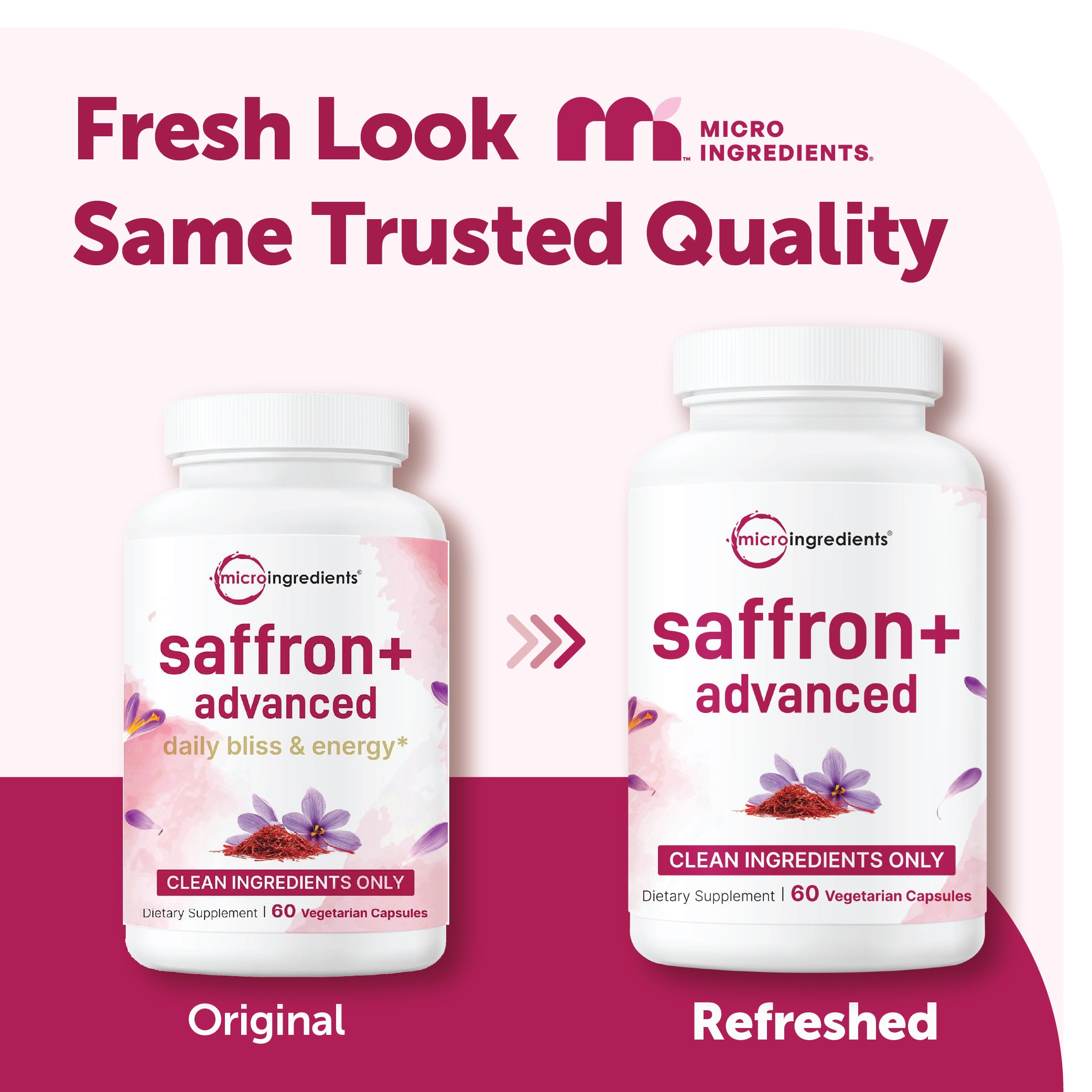 Micro Ingredients Saffron+ Advanced Supplements, 60 Veggie Capsules
