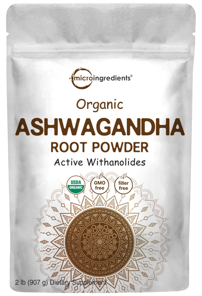 Organic Ashwagandha Root Powder, 2 Pounds front
