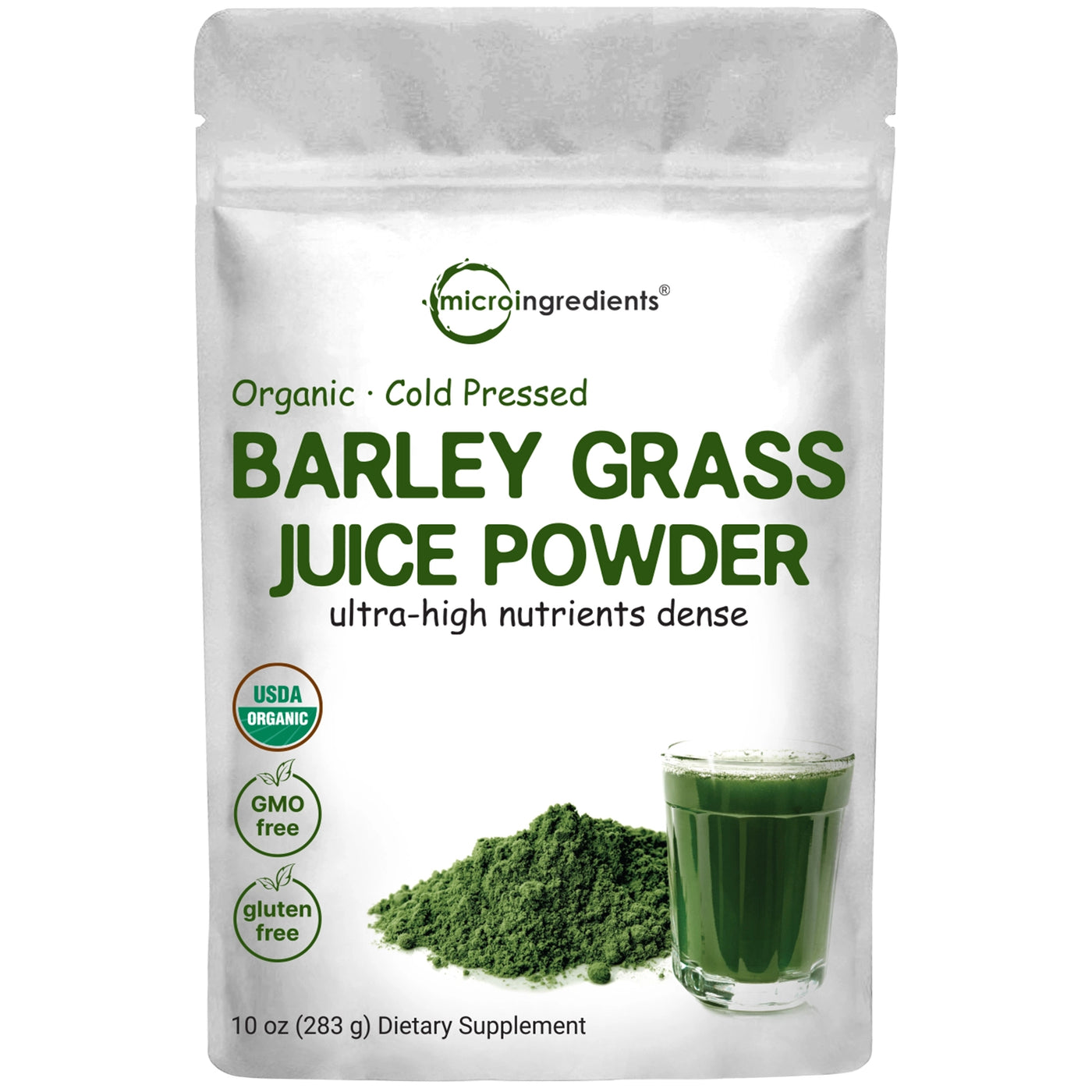 Organic Barley Grass Juice Powder, 10 Ounce front