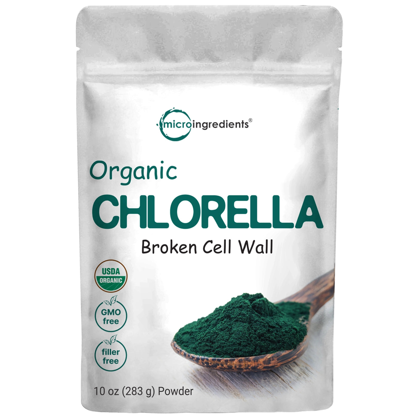 Organic Chlorella Powder front