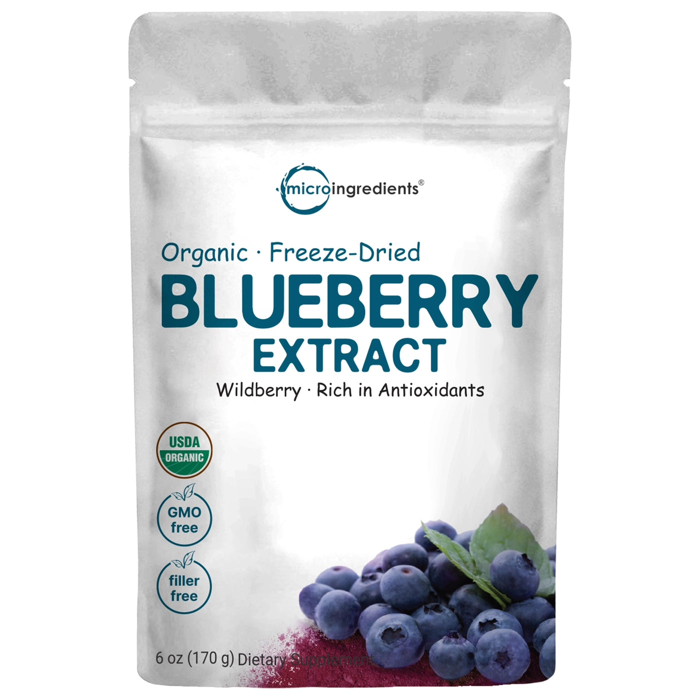 Organic Blueberry Powder, 6 Ounces front