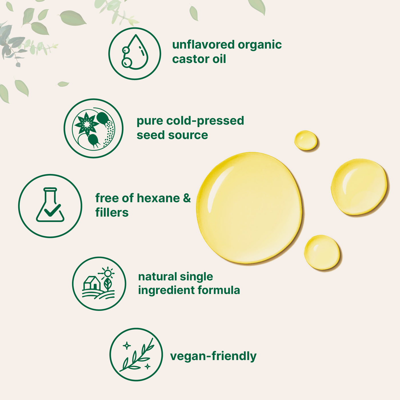 Micro Ingredients Organic Castor Oil, 32 fl oz