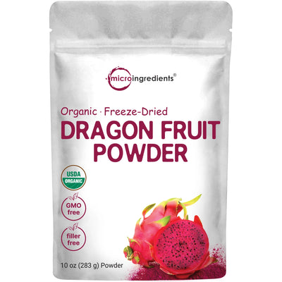 Organic Dragon Fruit Powder, 10 Ounces Front