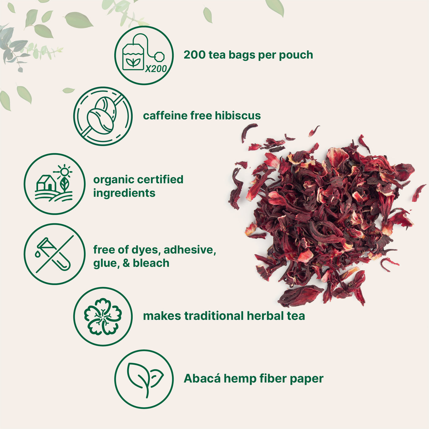 Organic Hibiscus Tea Forms