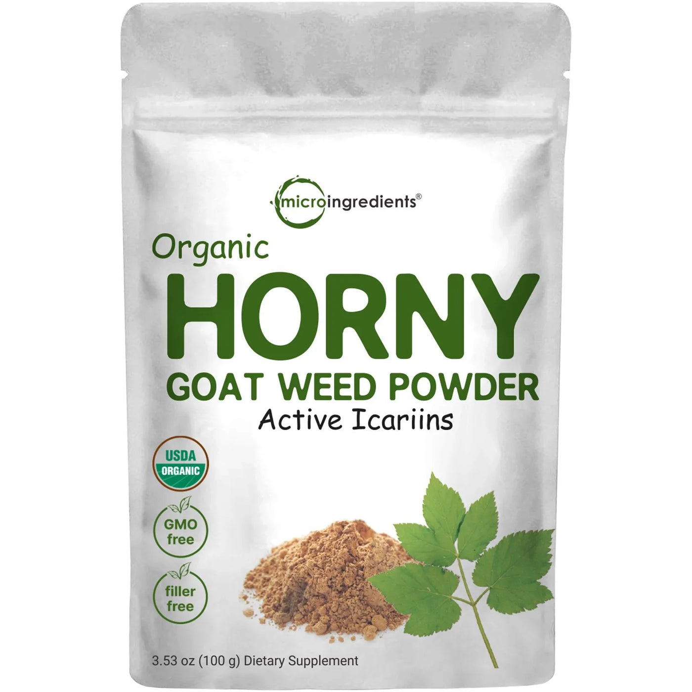 Organic Horny Goat Weed Powder Front