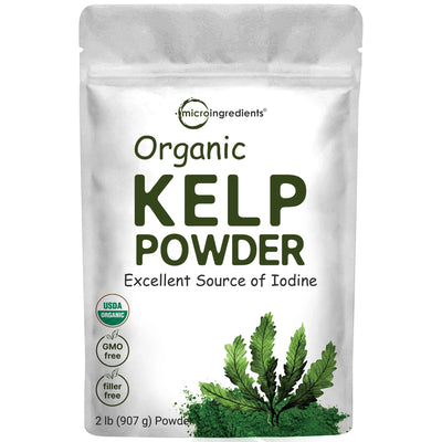 Organic Kelp Powder Supplement, 2lbs Front