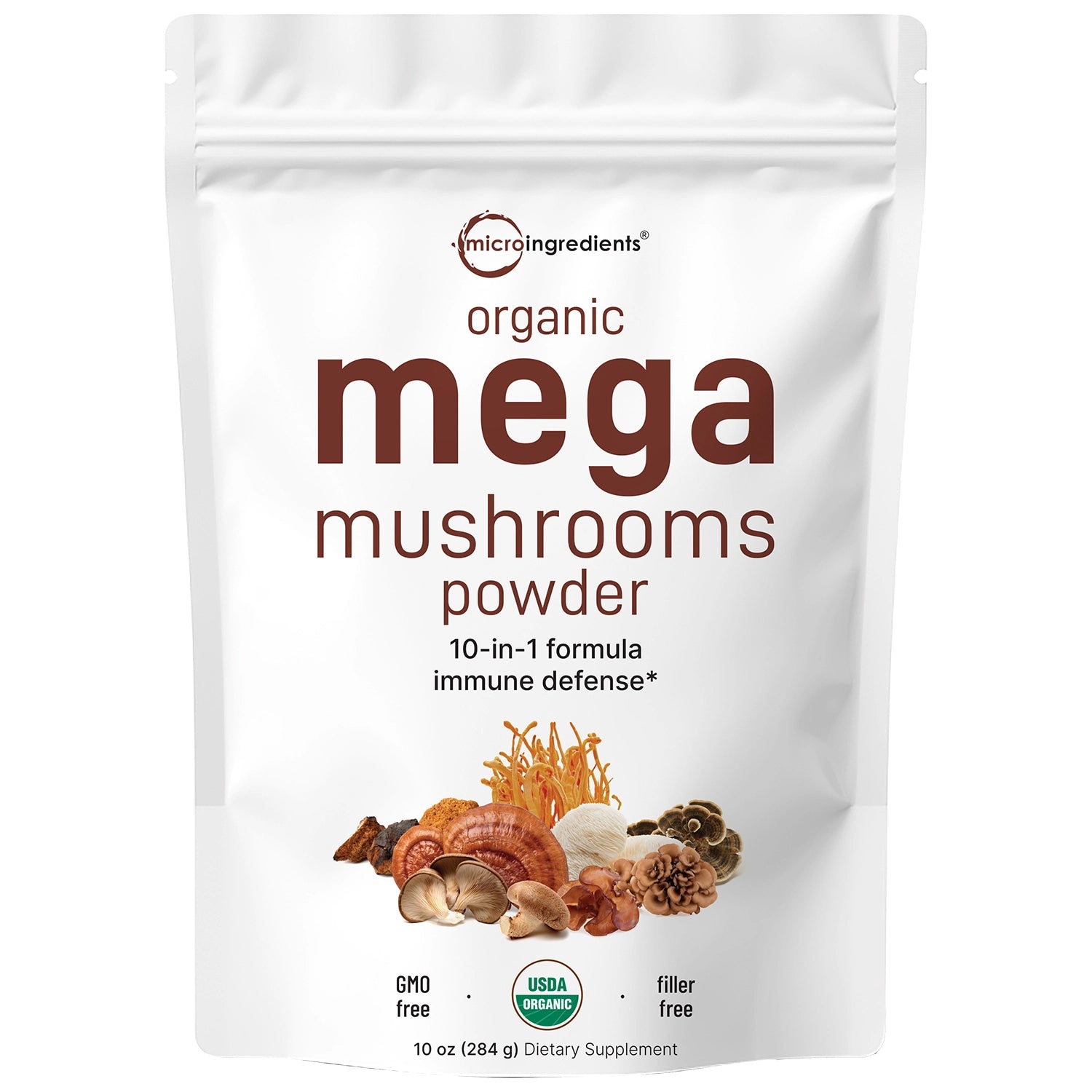 Best Organic Mega 10 Mushroom Powder: Reishi, Lions Mane, Chaga & More ...