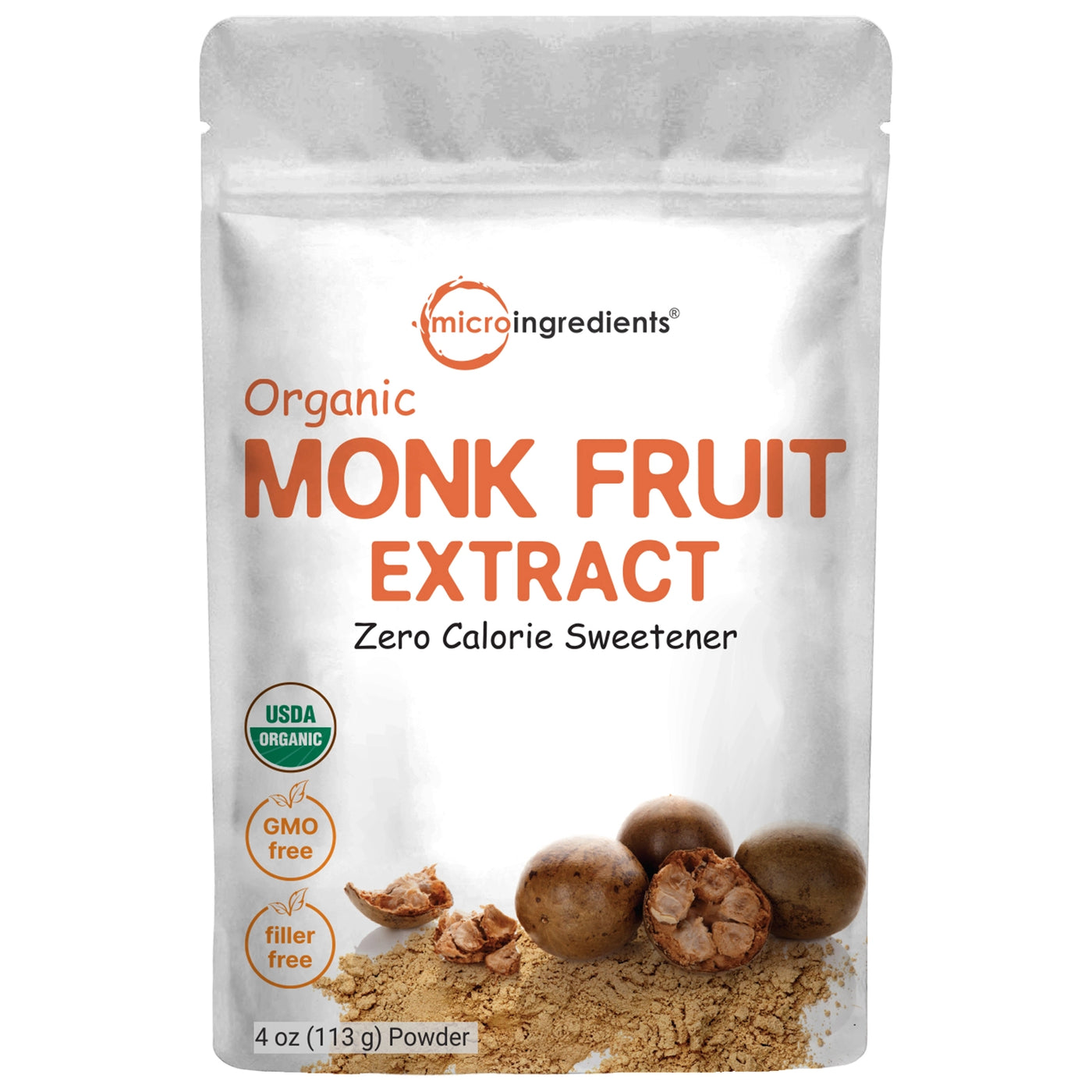 Organic Monk Fruit Powder Front