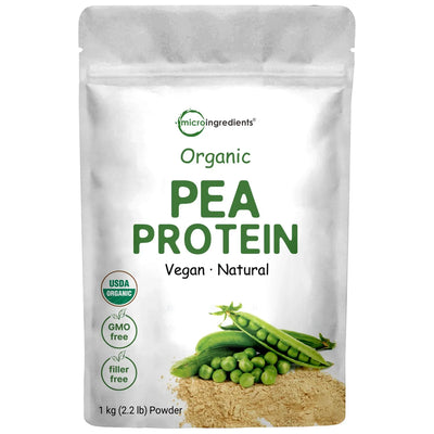 Organic Pea Protein Powder, 2.2 Pounds Front