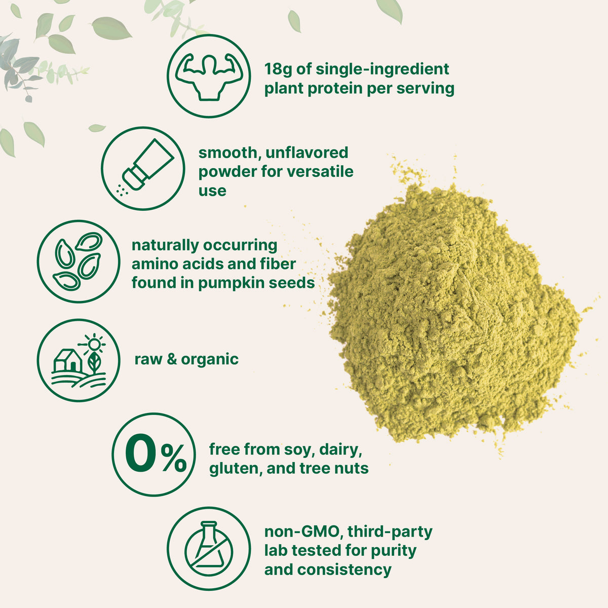 Psp Powder Micro Ingredients Organic Pumpkin Seed Protein Powder, 2lb
