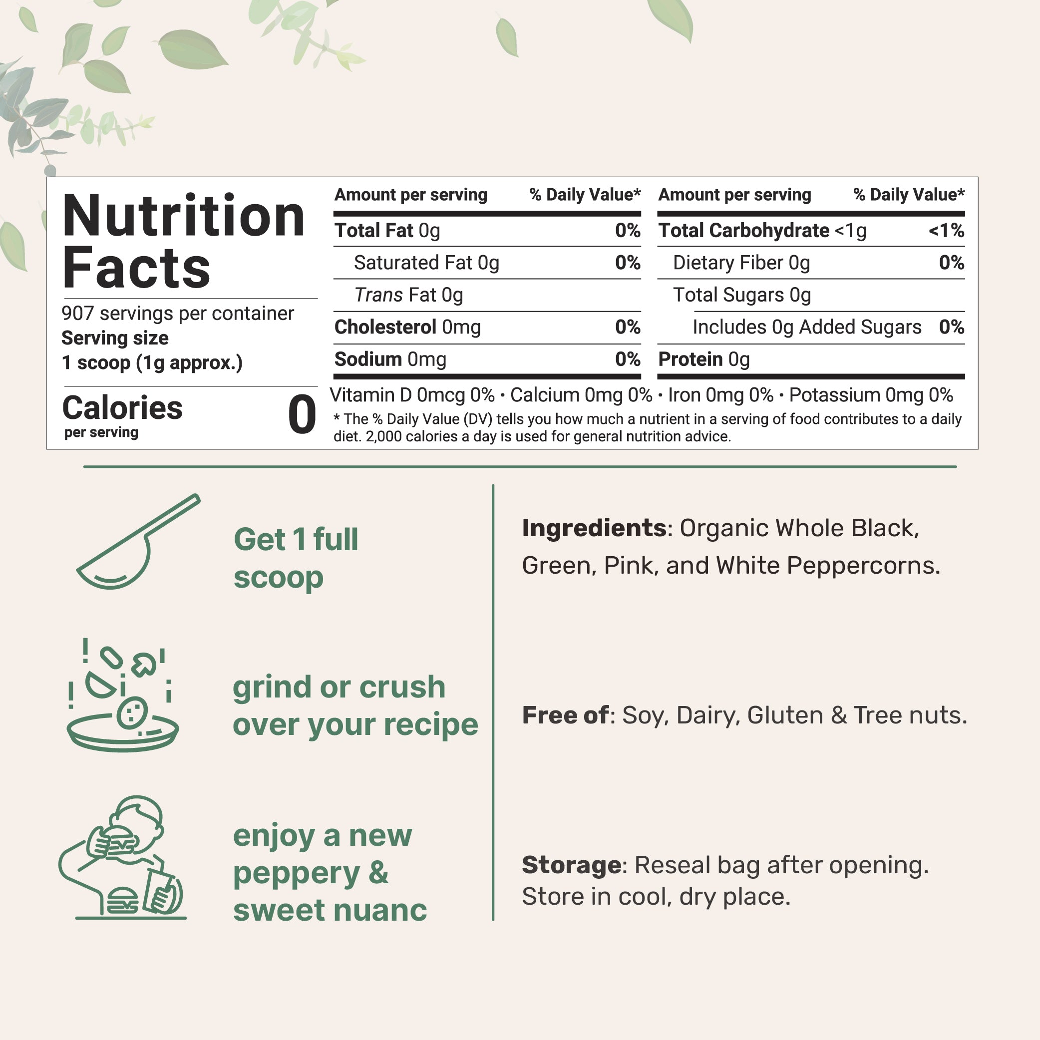 Micro Ingredients Organic Whole Rainbow Peppercorn Blend