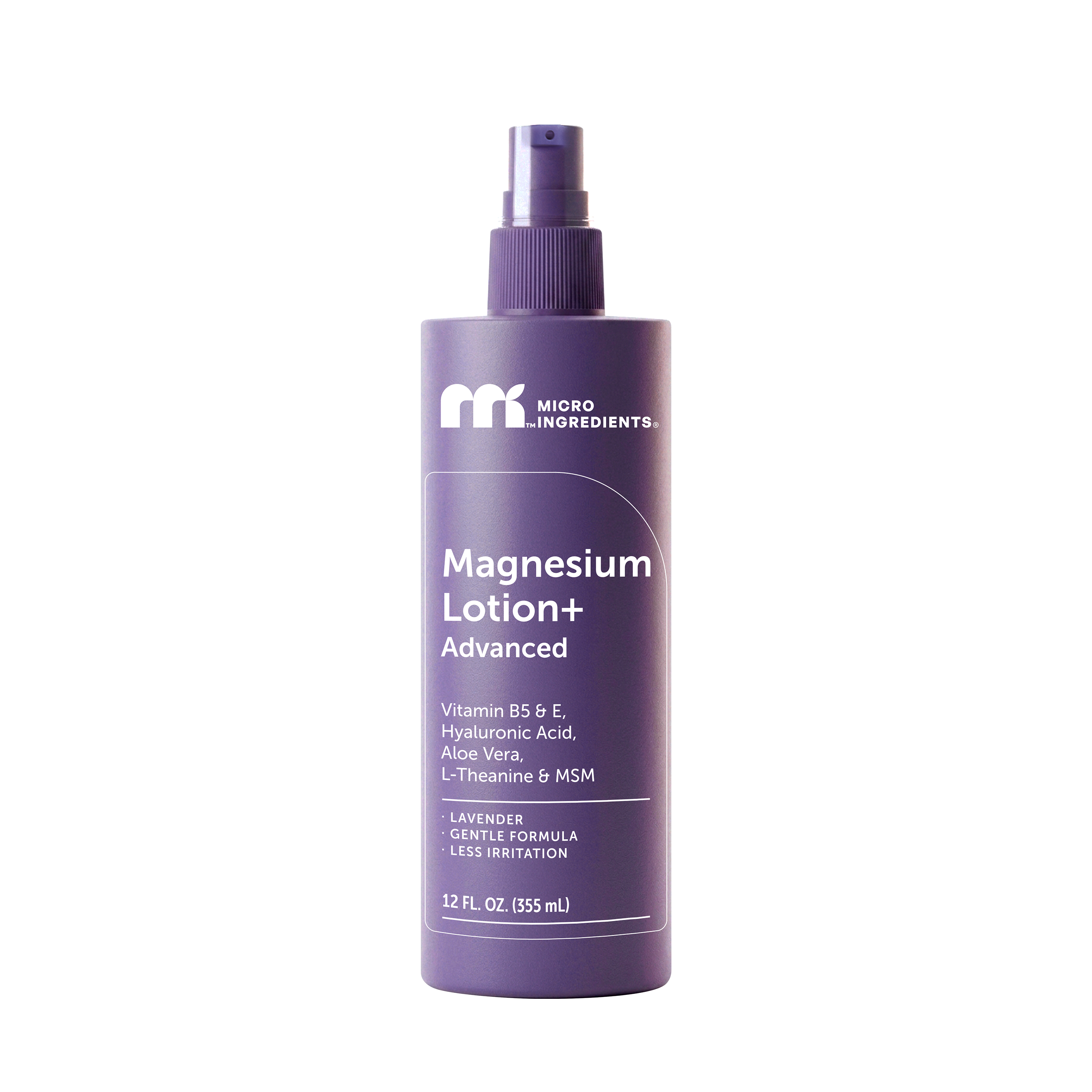 Micro Ingredients Magnesium Lotion+ Advanced Lavender, 12 fl oz