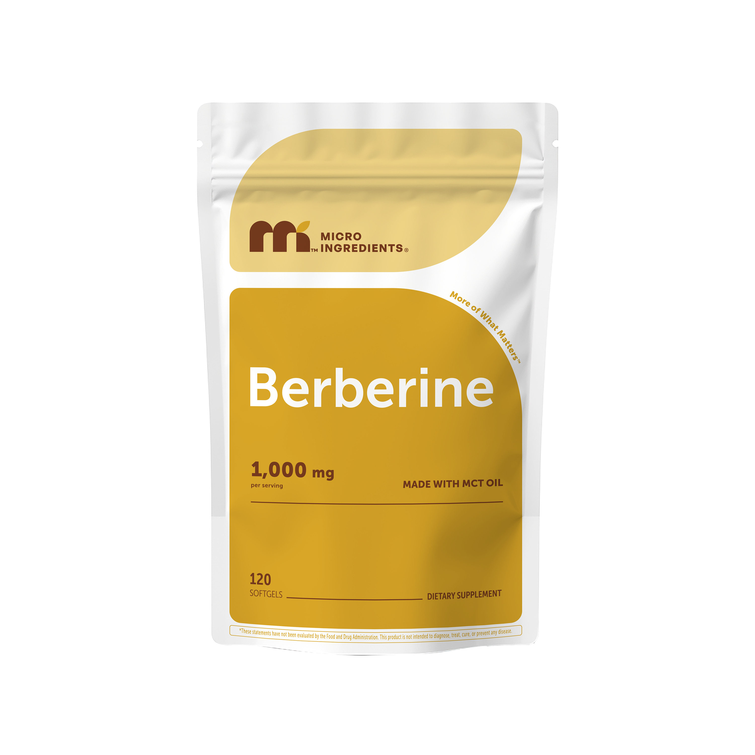 Micro Ingredients Berberine 1000mg with MCT Oil Softgels