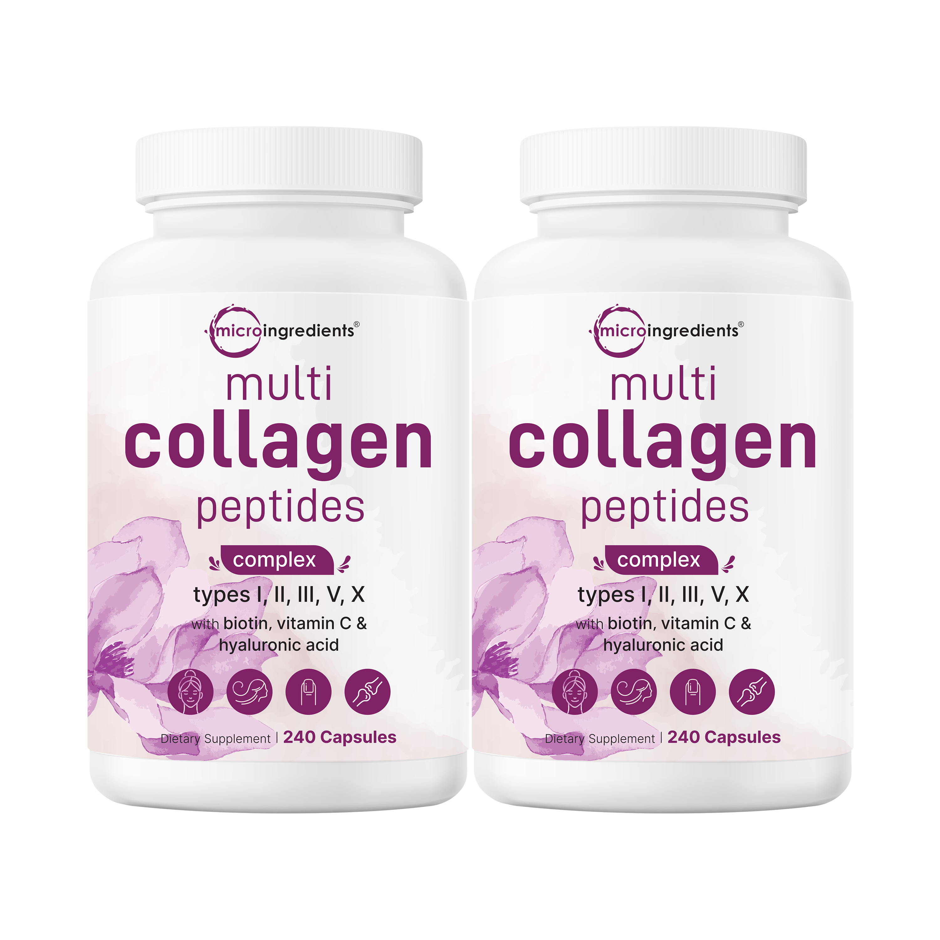 Micro Ingredients 2 Pack Multi Collagen Pills for Women & Men, 480 Capsules