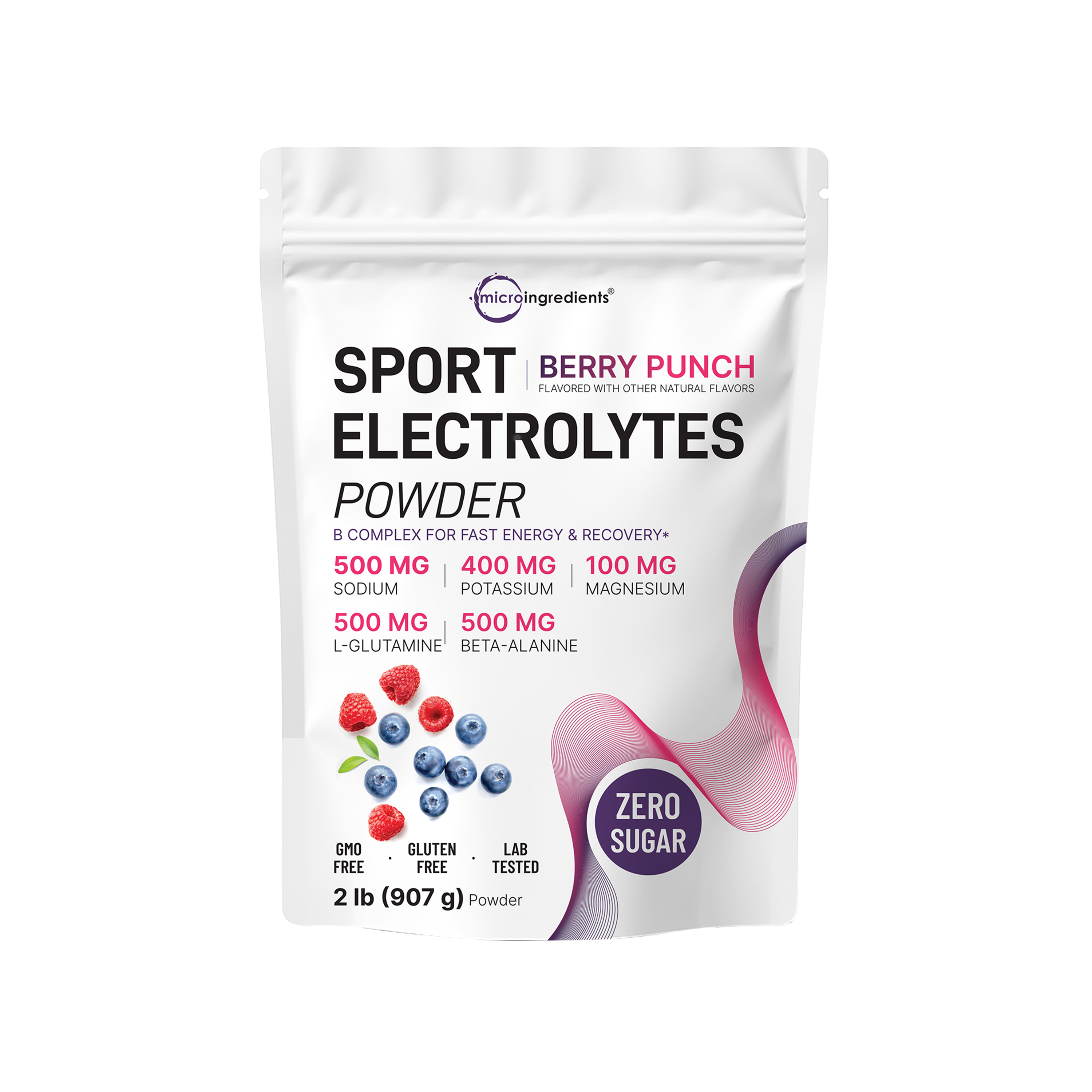 Micro Ingredients Sport Electrolytes Powder Berry Punch Flavor, 2lb