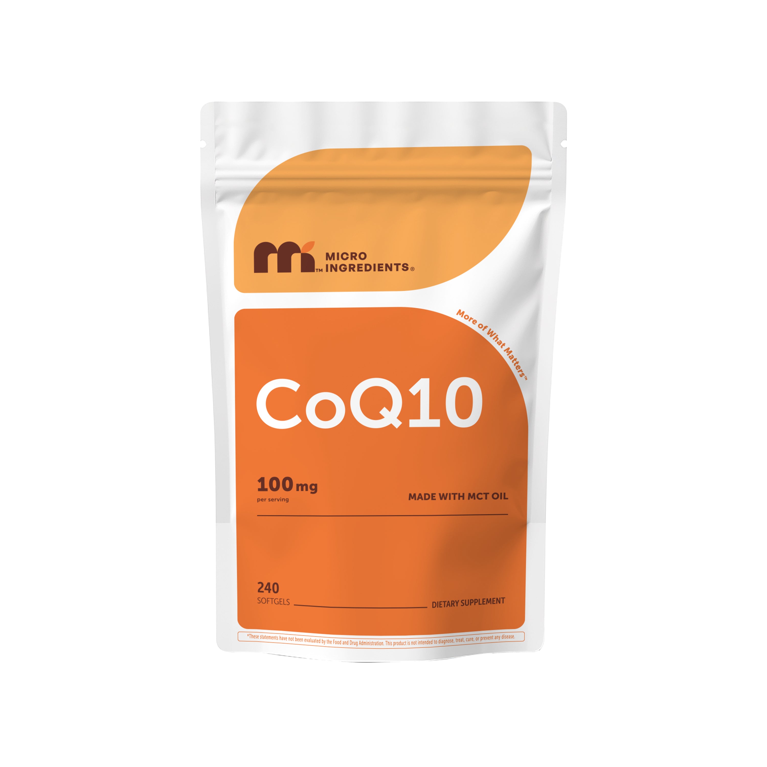 Micro Ingredients CoQ10 240 Softgels with Coconut MCT Oil