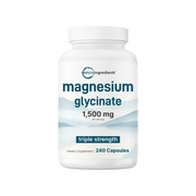 Micro Ingredients Triple Strength Magnesium Glycinate 1,500mg Per Serving, 240 Capsules