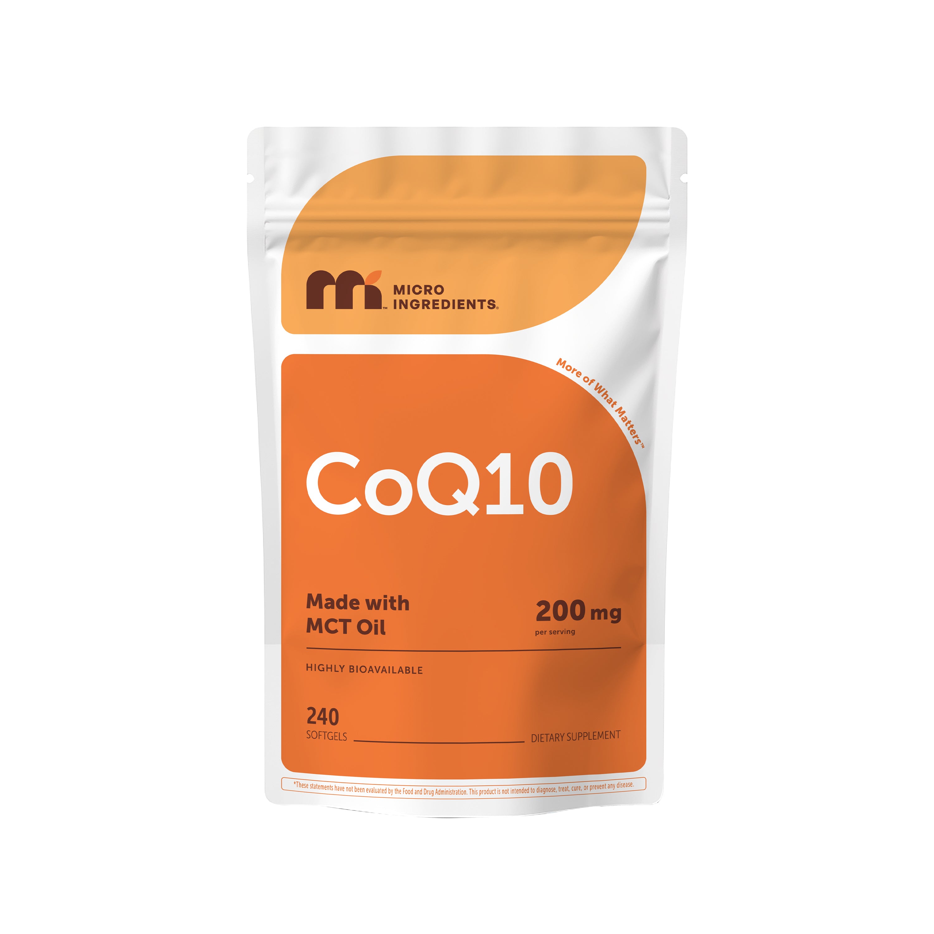 Micro Ingredients CoQ10 240 Softgels with Coconut MCT Oil