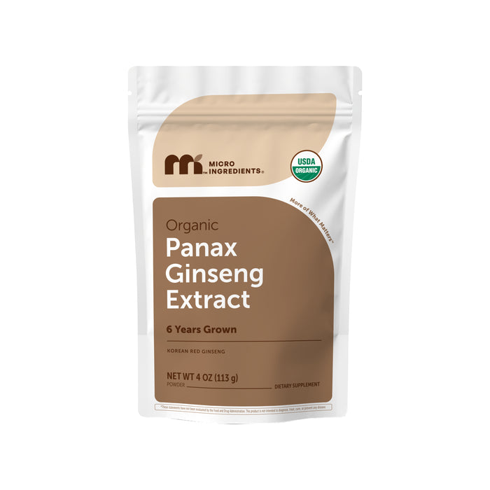 Micro Ingredients Organic Panax Ginseng Extract Powder, 4oz