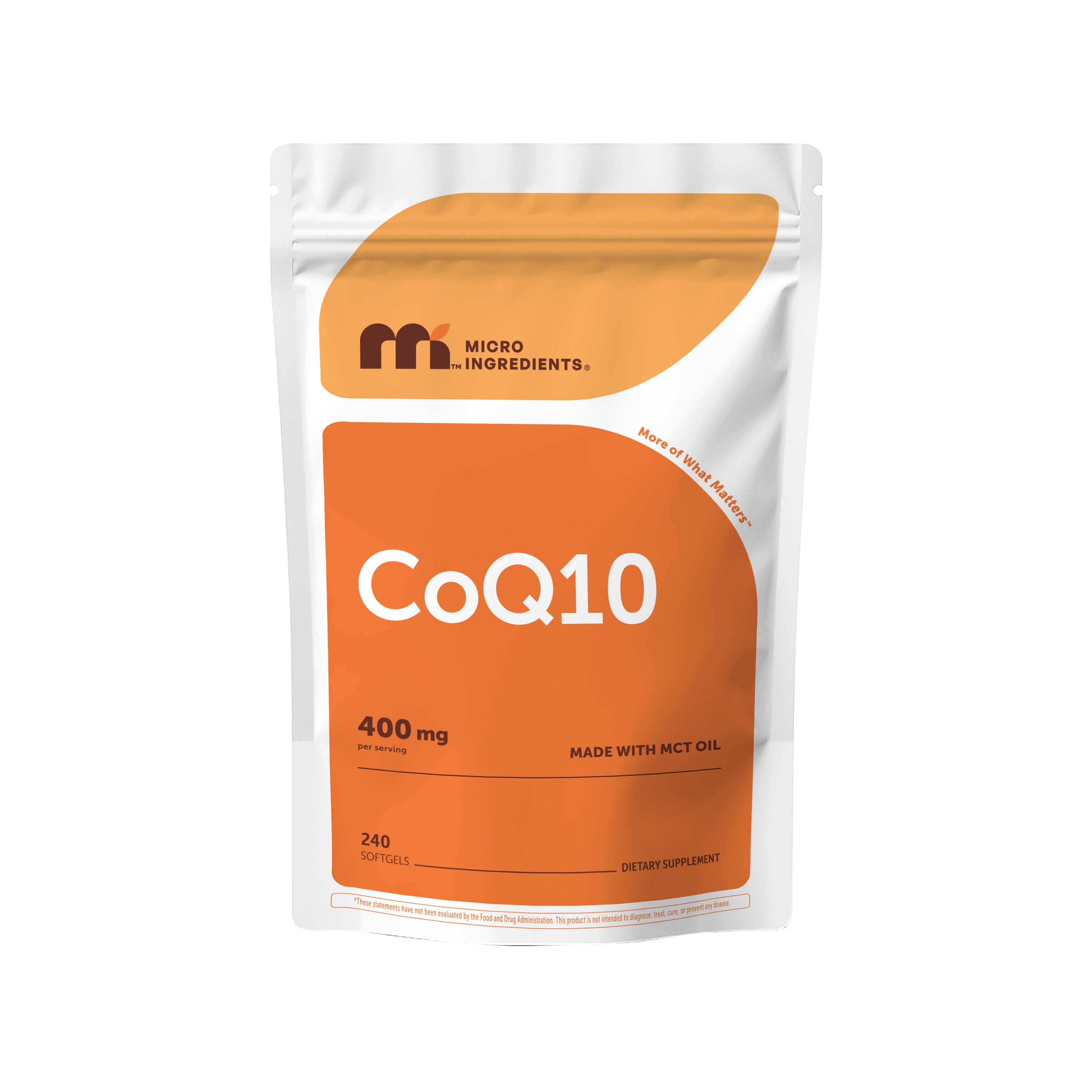 Micro Ingredients CoQ10 240 Softgels with Coconut MCT Oil