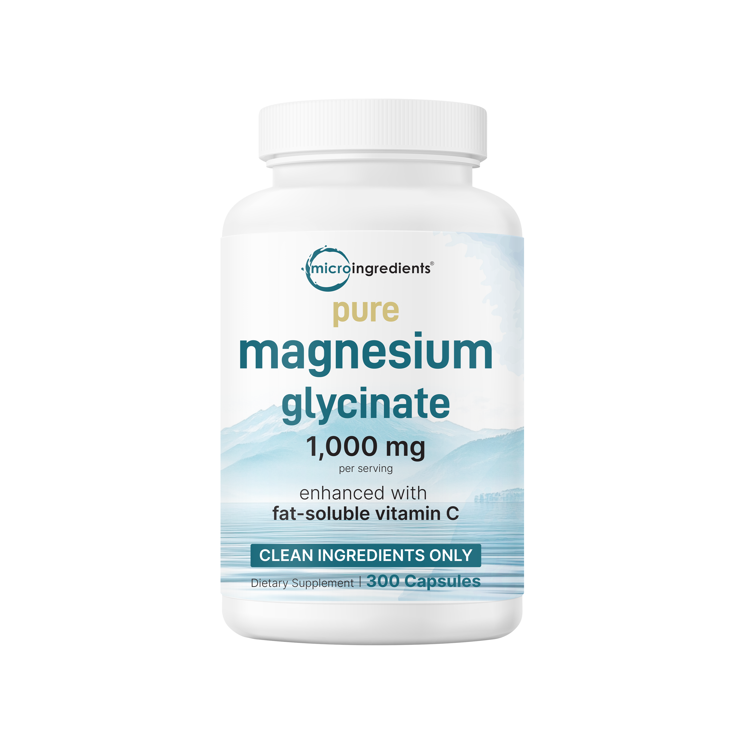Micro Ingredients Pure Magnesium Glycinate 1,000mg Per Serving, 300 Capsules