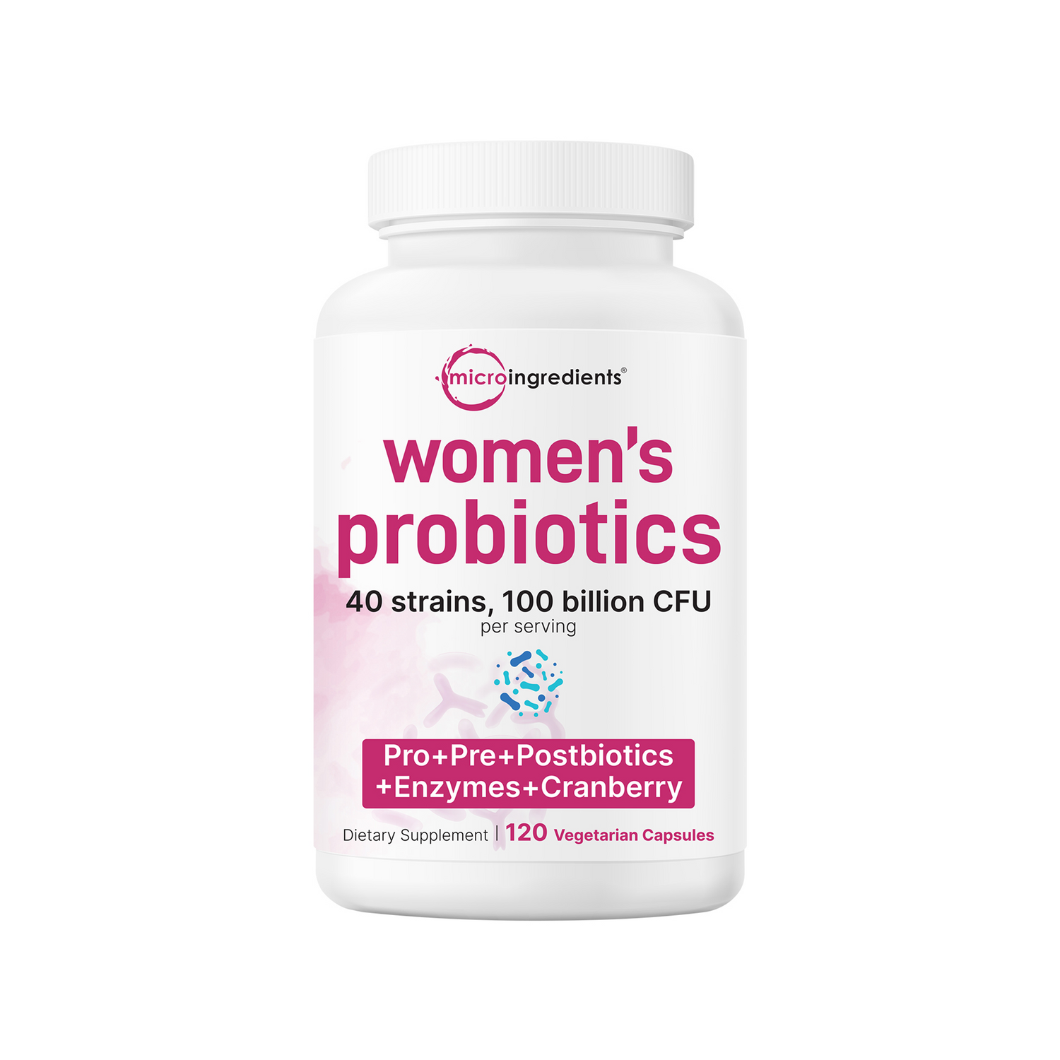 Micro Ingredients Women's Probiotics 100 Billion CFU, 120 Veggie Capsu