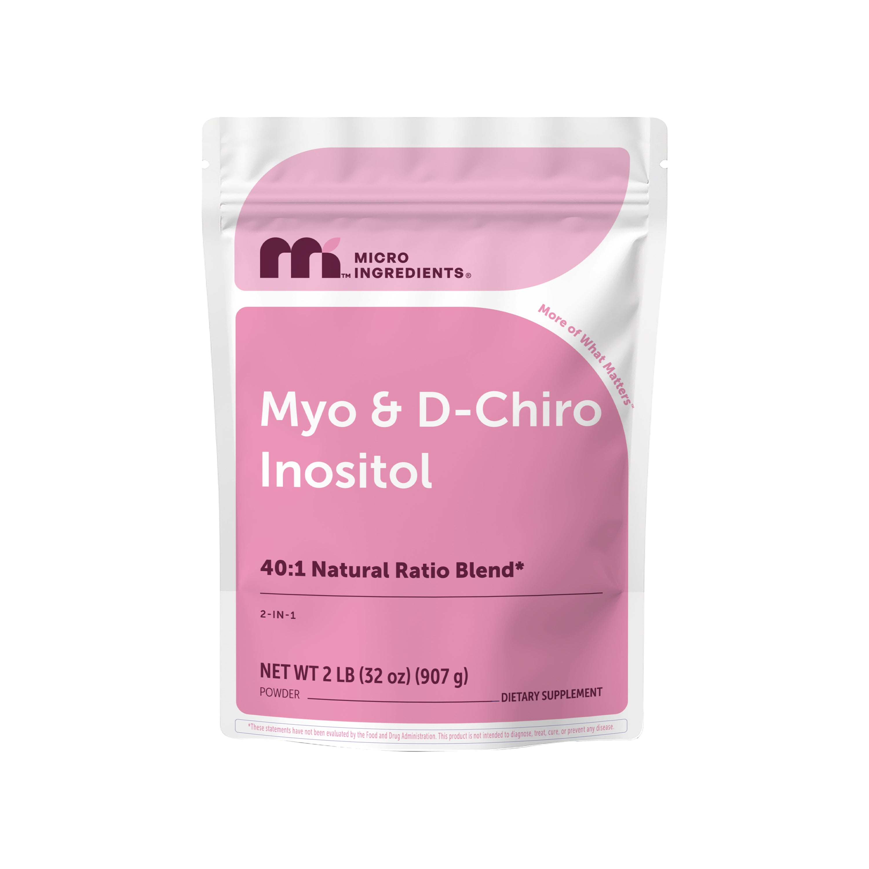 Micro Ingredients Myo & D-Chiro Inositol Powder, Hormonal Balance & Ovarian Support