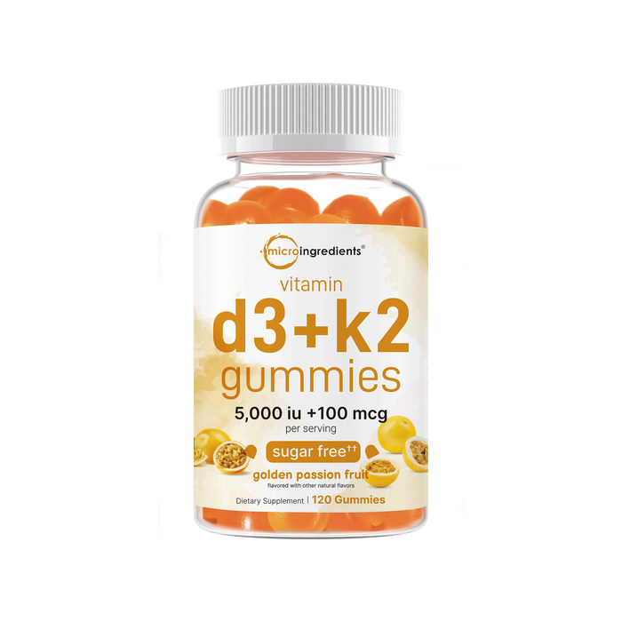 Micro Ingredients Vitamin D3 K2 Gummies | 5,000 IU D3 + 100 mcg K2 MK-7