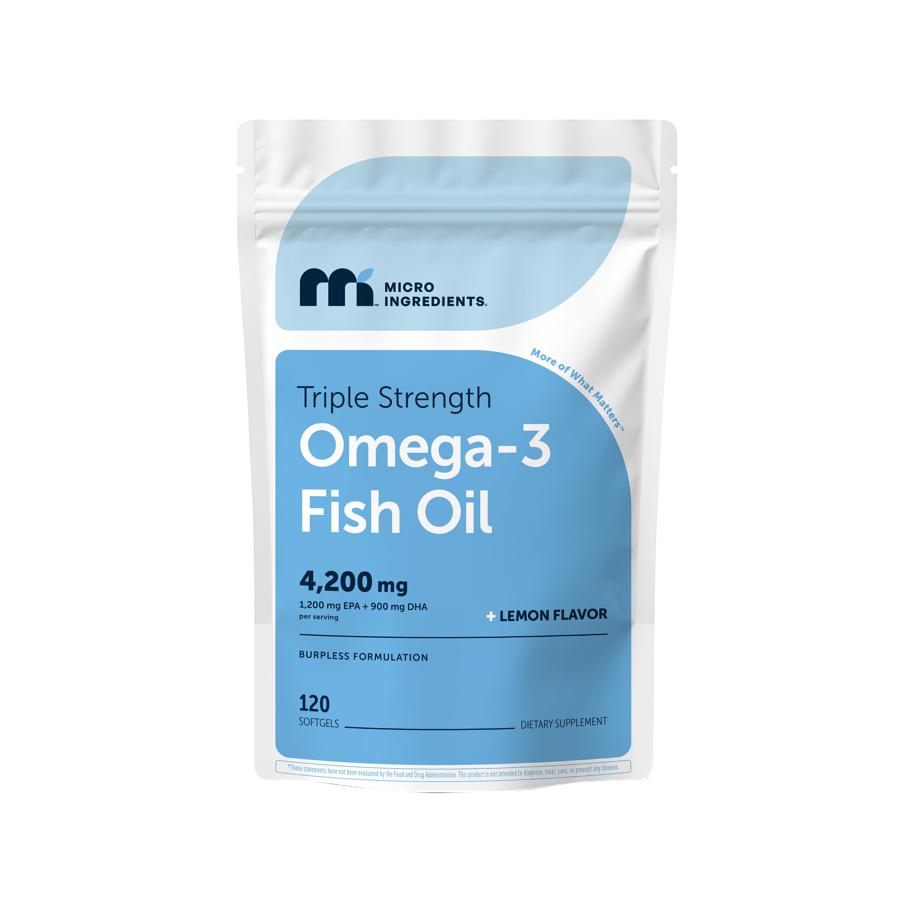 Micro Ingredients Triple Strength Omega 3 Fish Oil Supplements 4200mg Per Serving