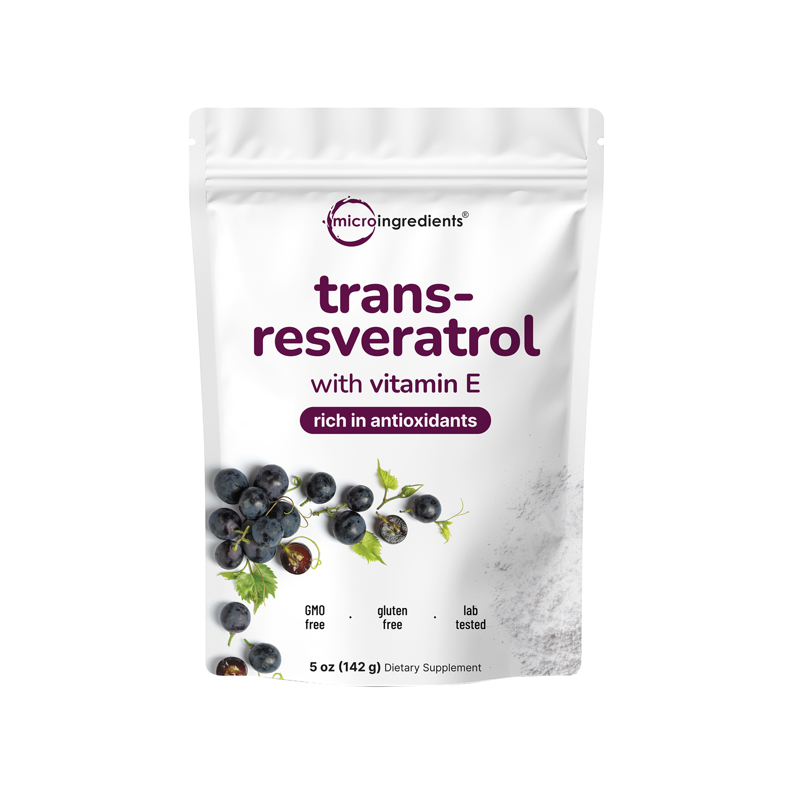 Micro Ingredients Trans-Resveratrol with Vitamin E Powder
