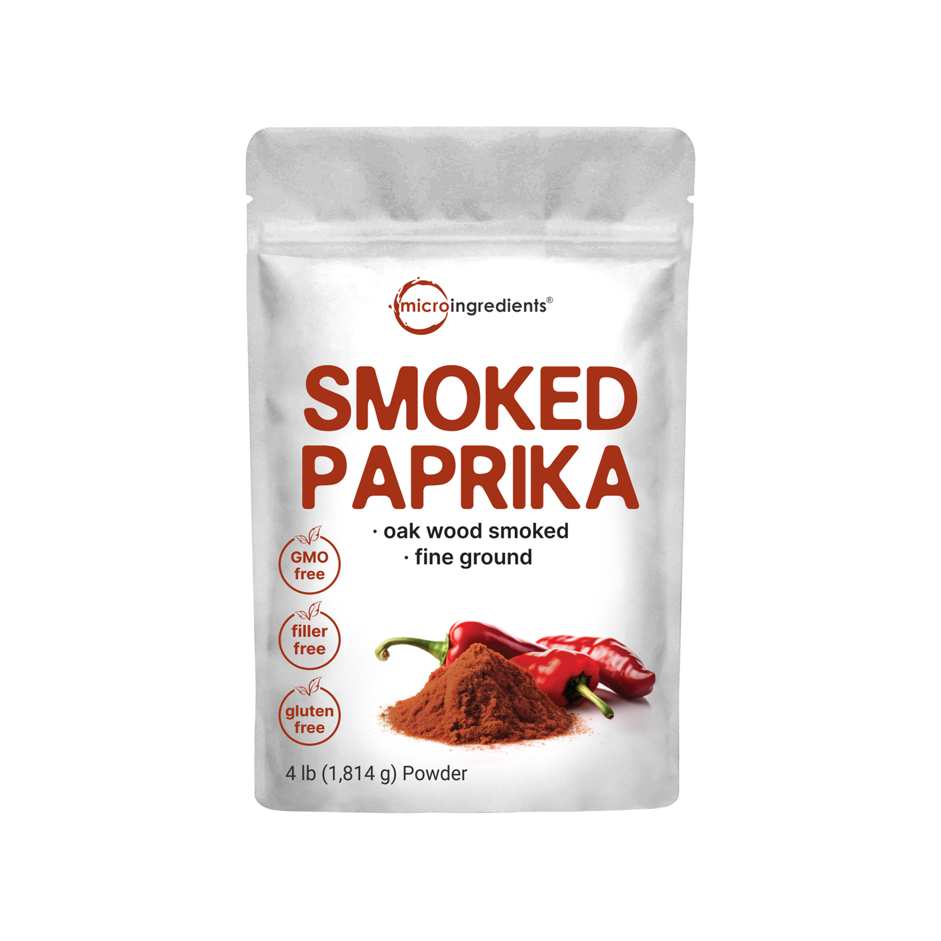 Micro Ingredients Smoked Paprika Powder -  Authentic Spanish Flavor, 64 Ounce