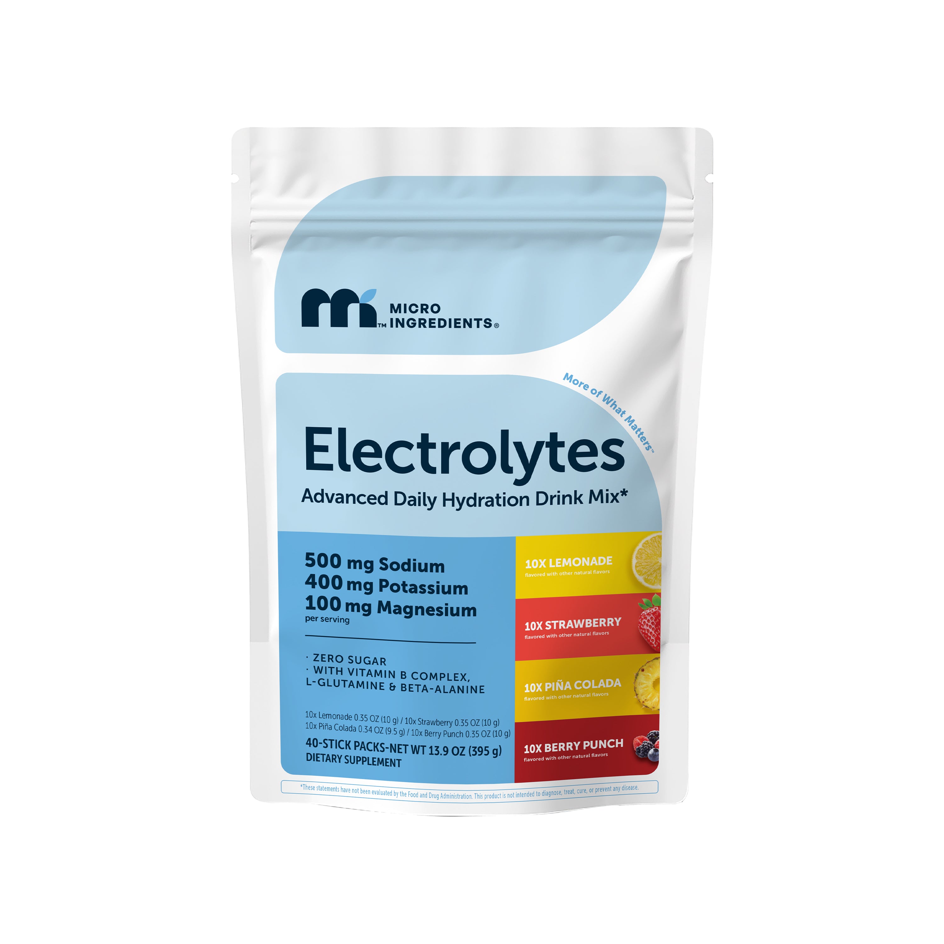 Micro Ingredients Electrolytes Advanced 40 Packets