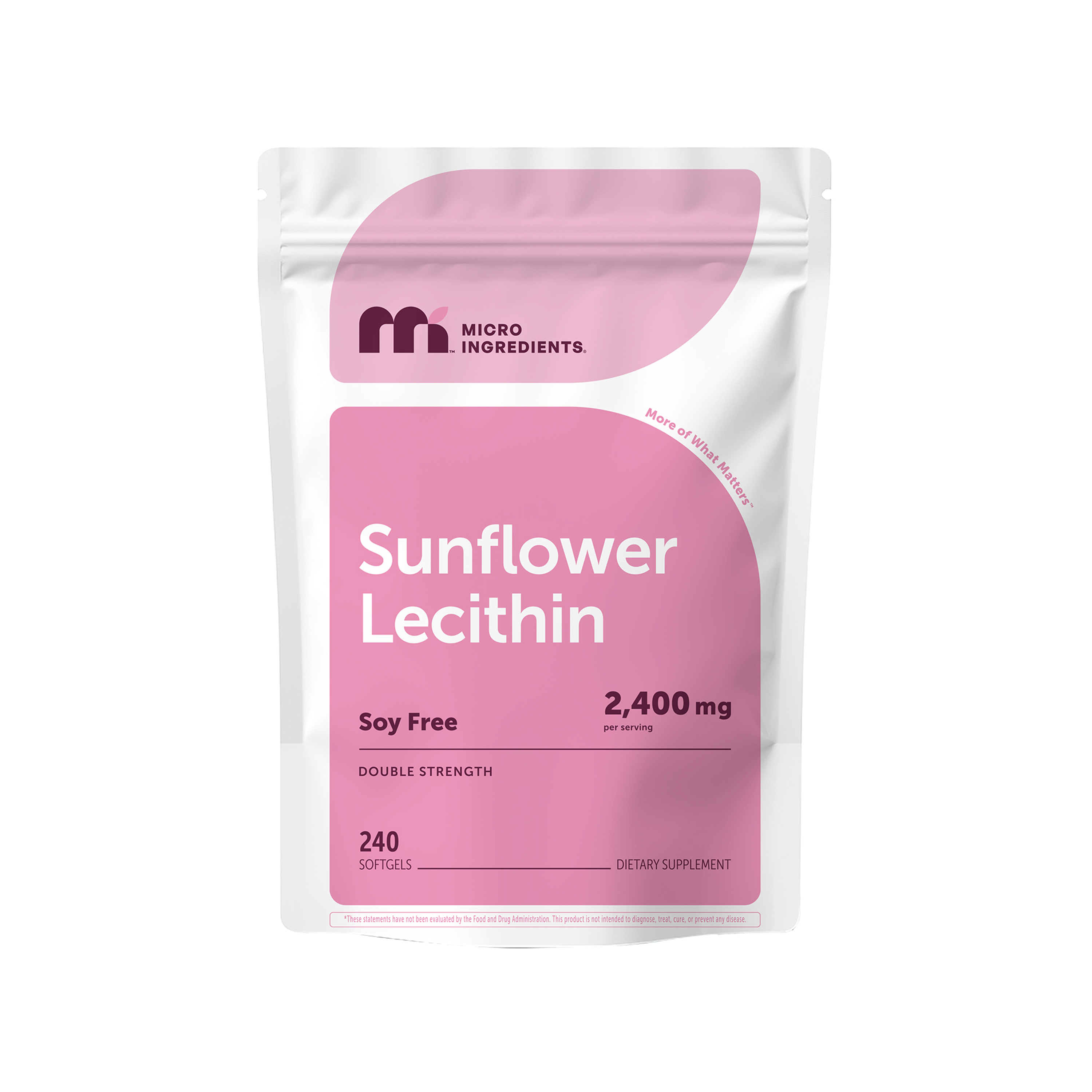 Micro Ingredients Sunflower Lecithin 2400mg, 240 Softgels