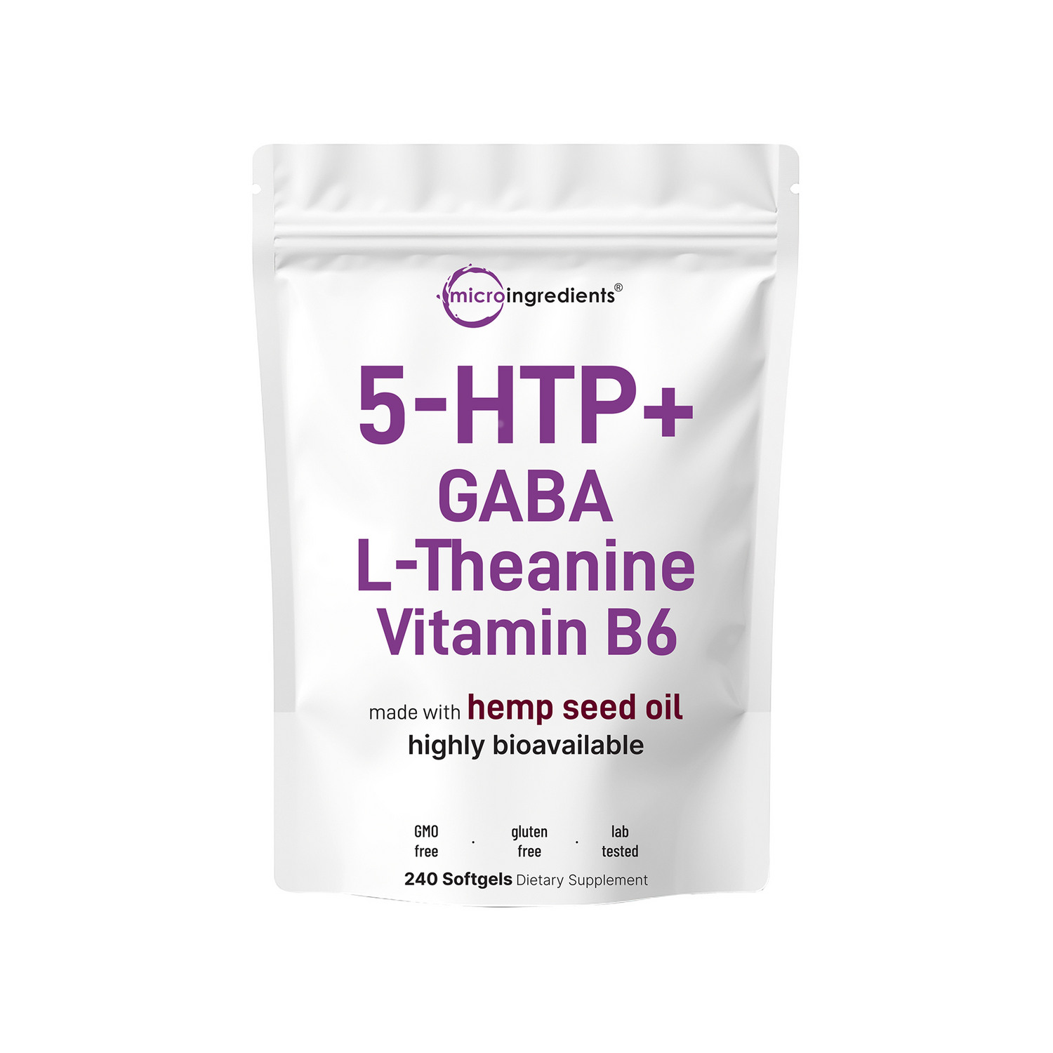 Micro Ingredients 5-HTP+ with Hemp Seed Oil, 240 Softgels