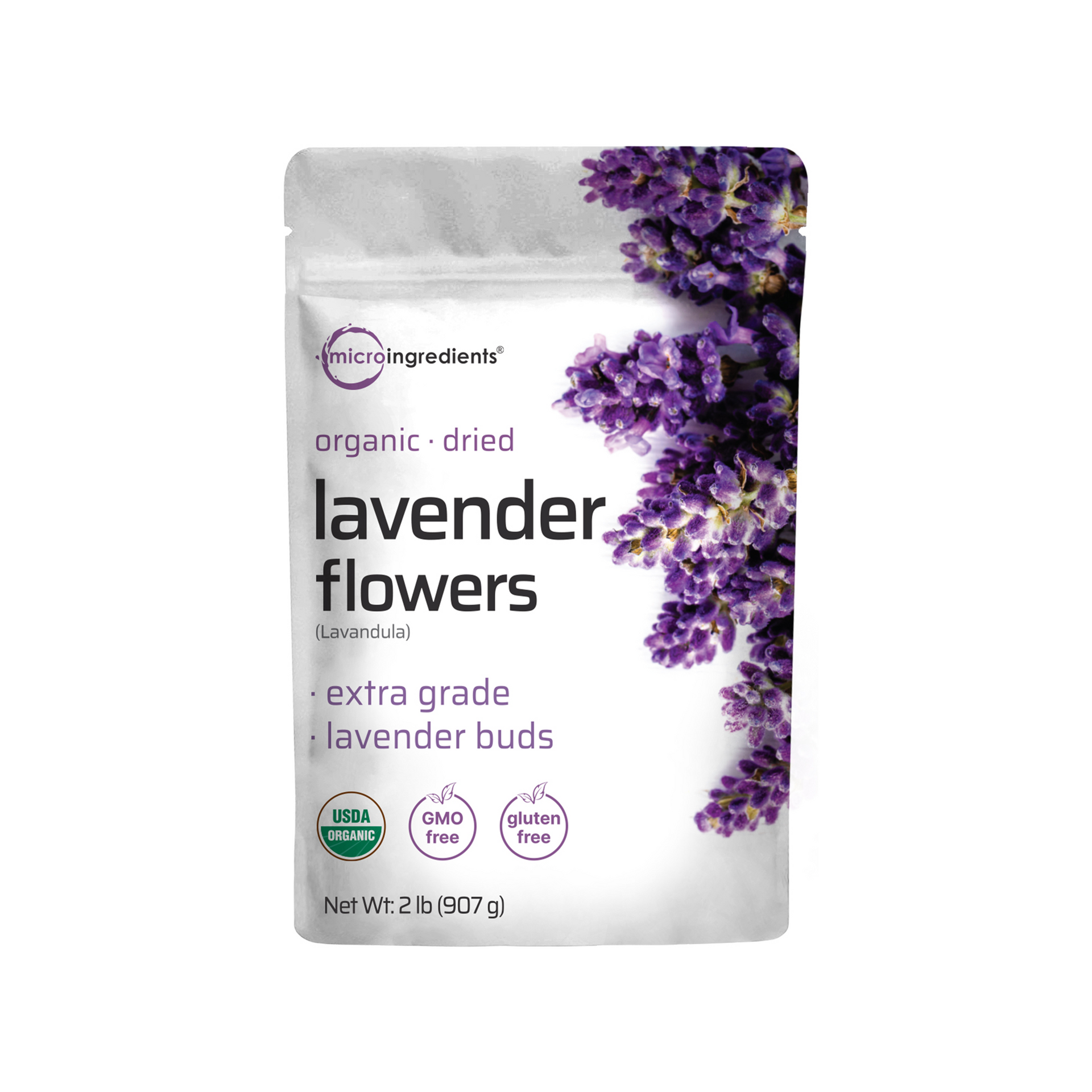 dried lavender flower Micro Ingredients Organic Dried Lavender Flowers, 2lbs