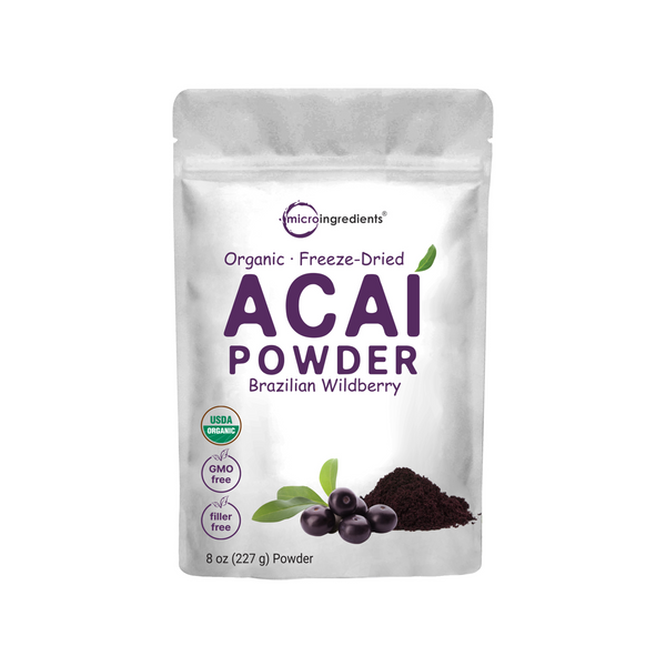 Organic Acai Berry Powder - Premium Freeze-Dried Acai Supplement