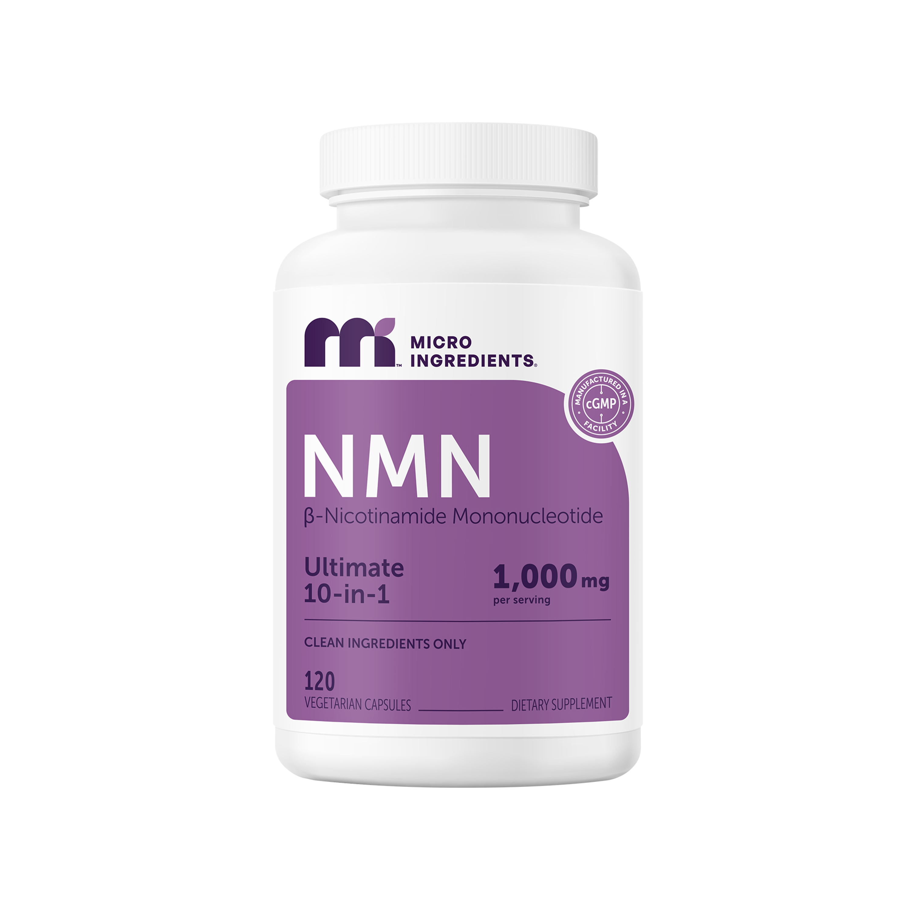 Micro Ingredients NMN Complex 1,000mg Per Serving, 120 Veggie Capsules