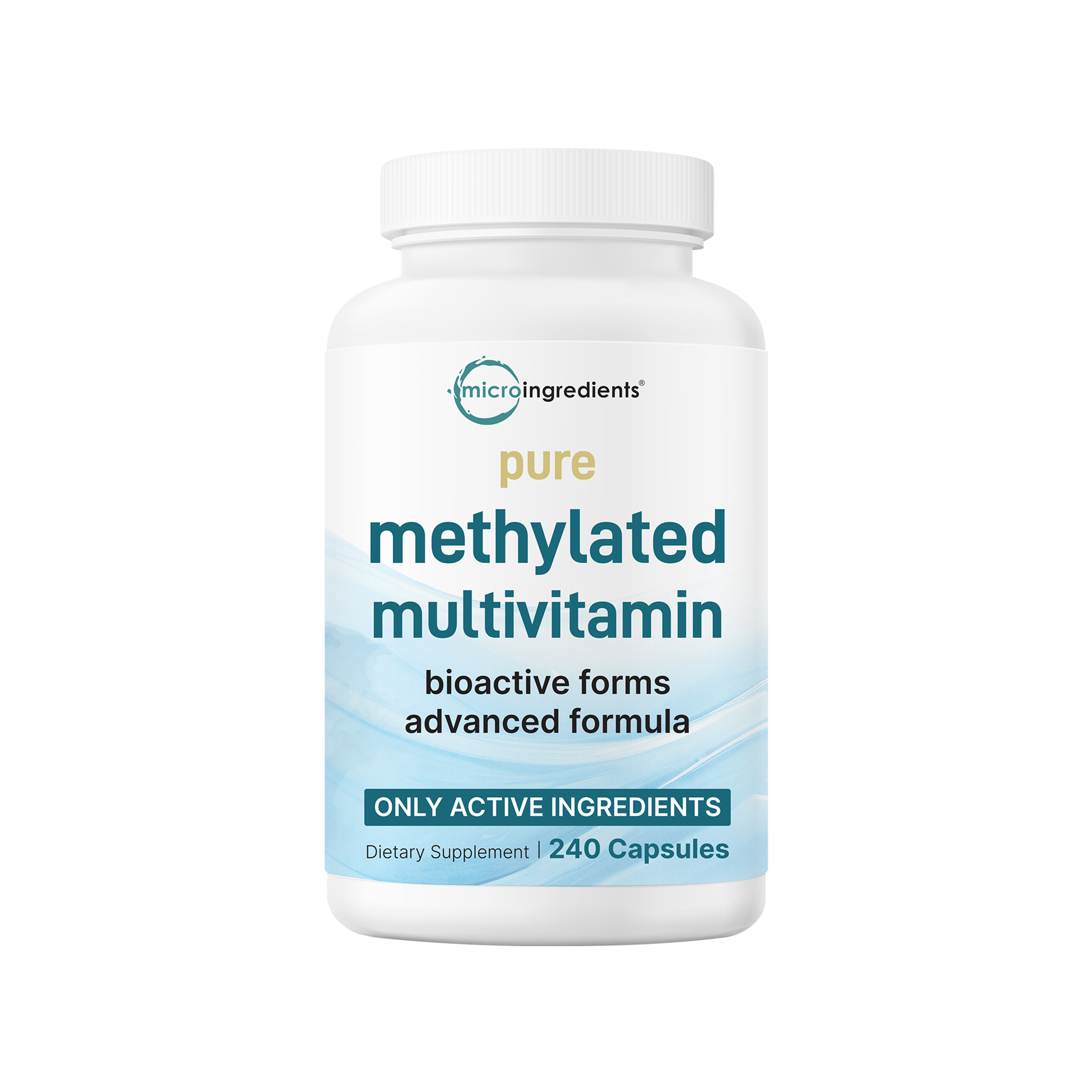 Micro Ingredients Methylated Multivitamin | 240 Pure Capsules with Vitamins C, D, B12